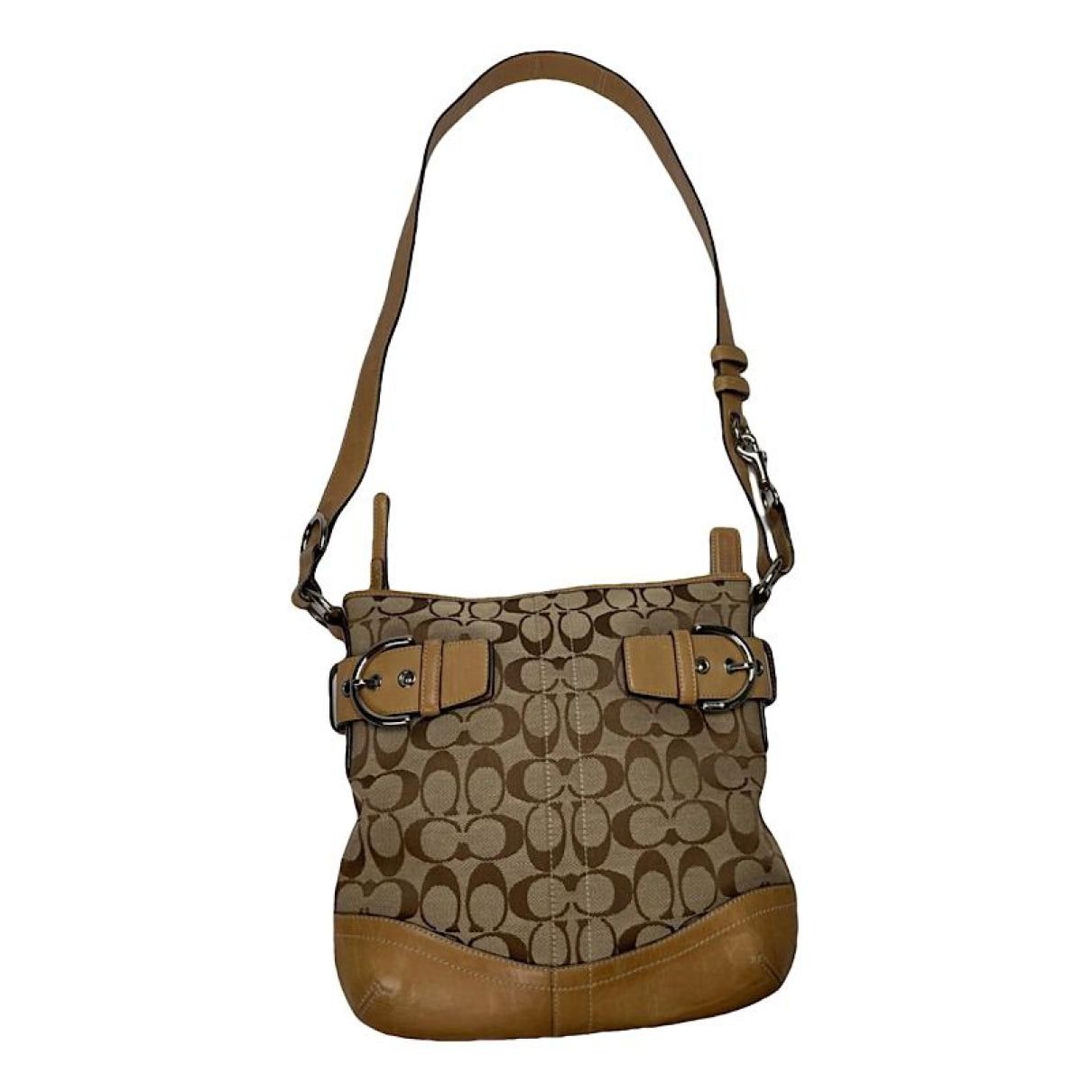 Coach Signature Sufflette Brown Leather Handbag Size ONE SIZE - 1 Thumbnail