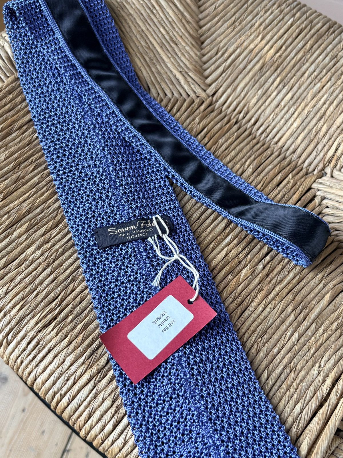 Vintage Vintage Italian Brand SevenFold Handmade Silk Tie Size ONE SIZE - 6 Thumbnail