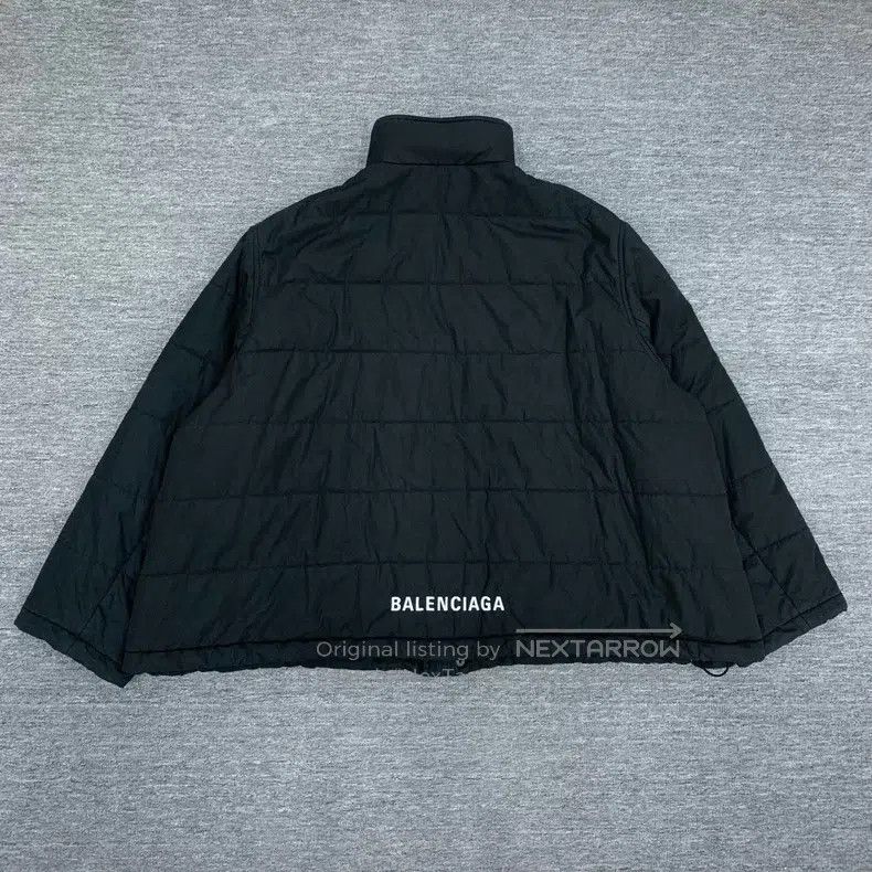 Balenciaga Balenciaga Black Back Logo Cotton Coat Jacket Size US L / EU 52-54 / 3 - 2 Thumbnail