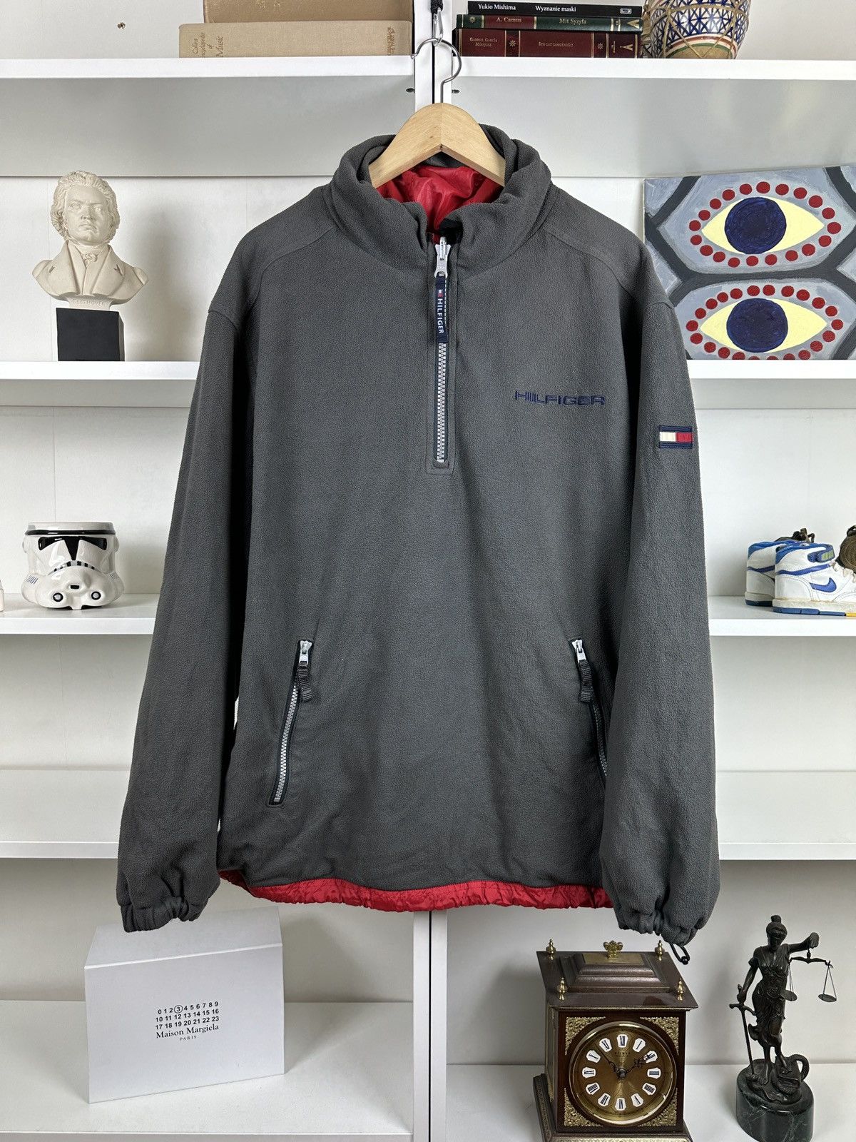 Tommy Hilfiger Vintage 90s Tommy Hilfiger double sided red jacket Size US L / EU 52-54 / 3 - 2 Thumbnail