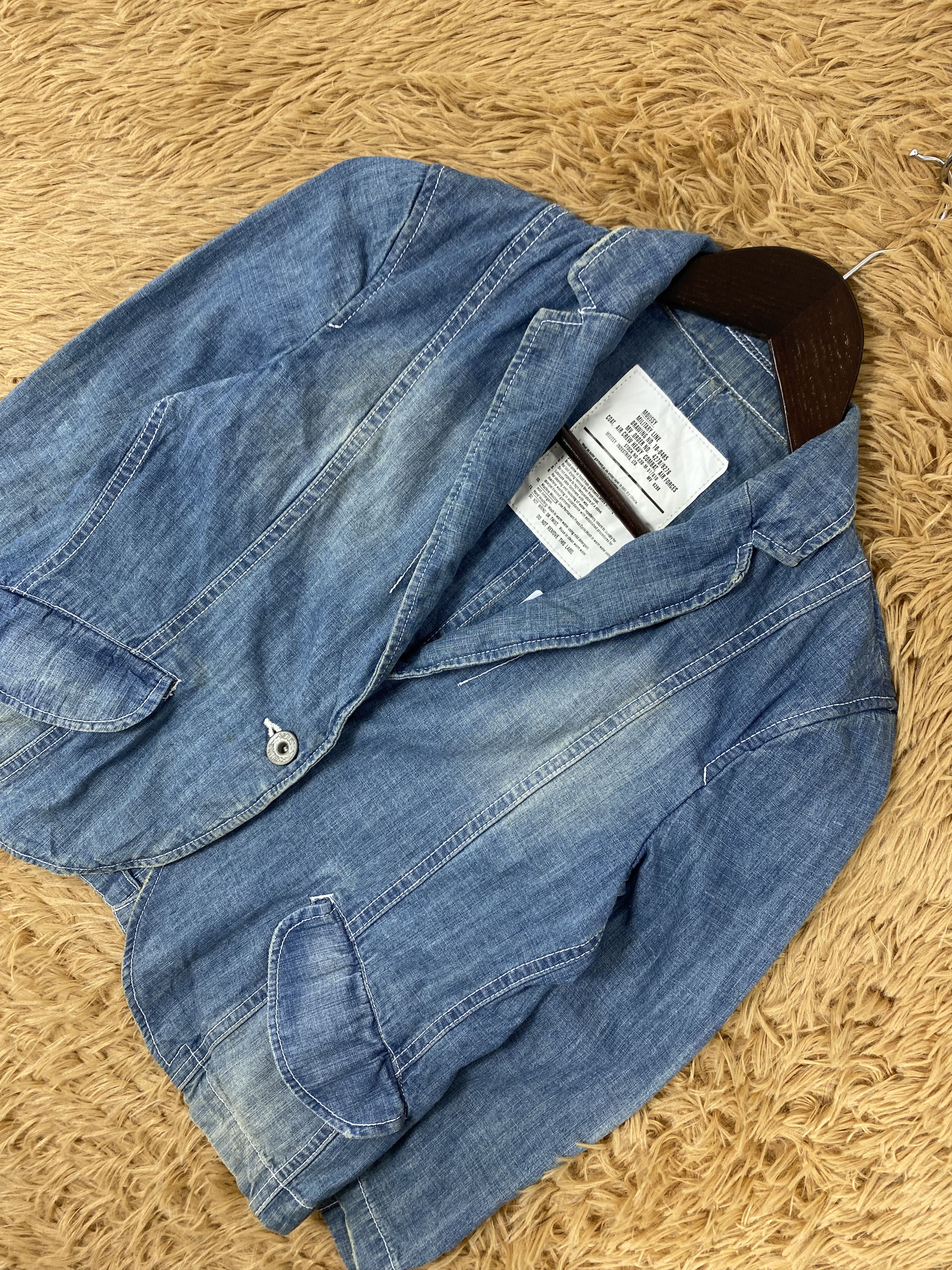 MOUSSY × Vintage Vintage Moussy MIlitary Denim Jacket Size US S / EU 44-46 / 1 - 2 Thumbnail