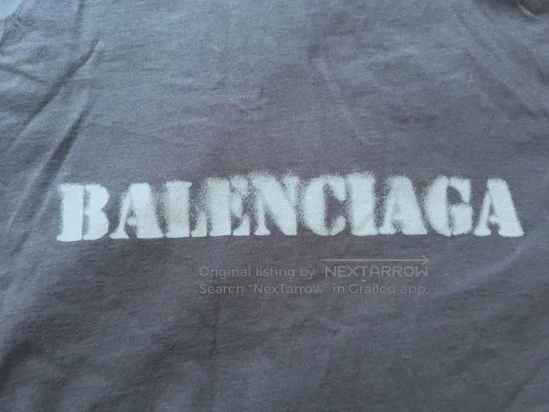 Balenciaga Balenciaga Letter printed T-shirt with round neck and shor Size US XS / EU 42 / 0 - 4 Thumbnail