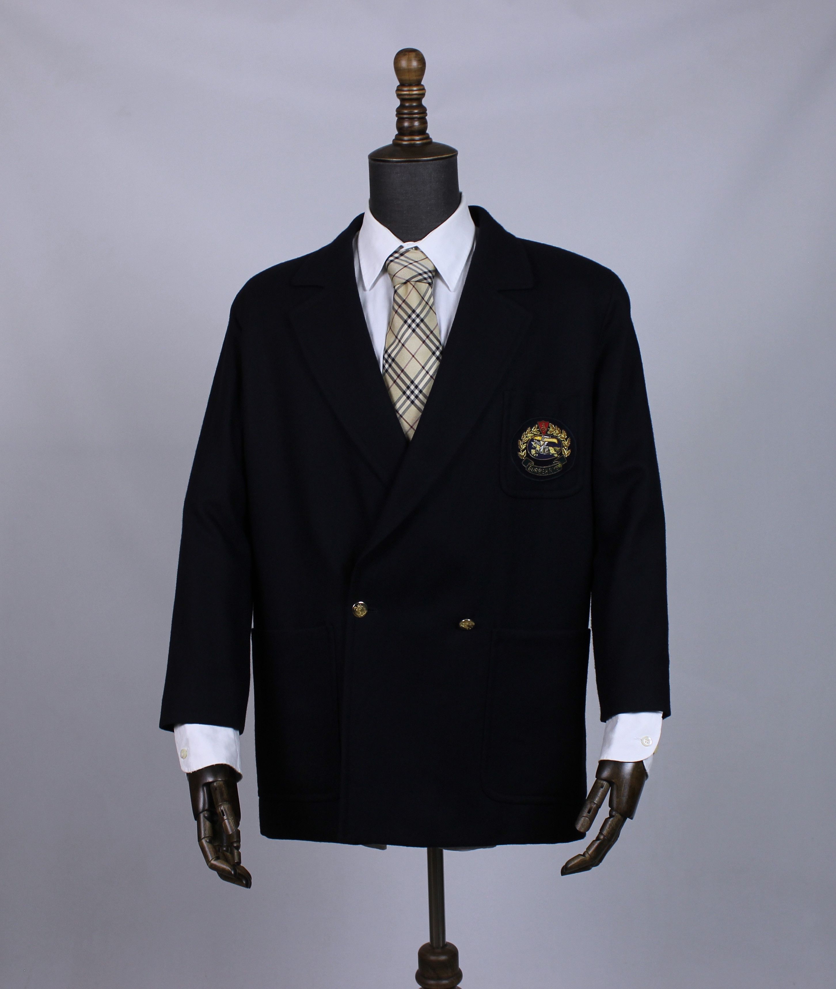 Burberry Burberry heavy blazer navy blue M L Size L / US 10 / IT 46 - 1 Thumbnail