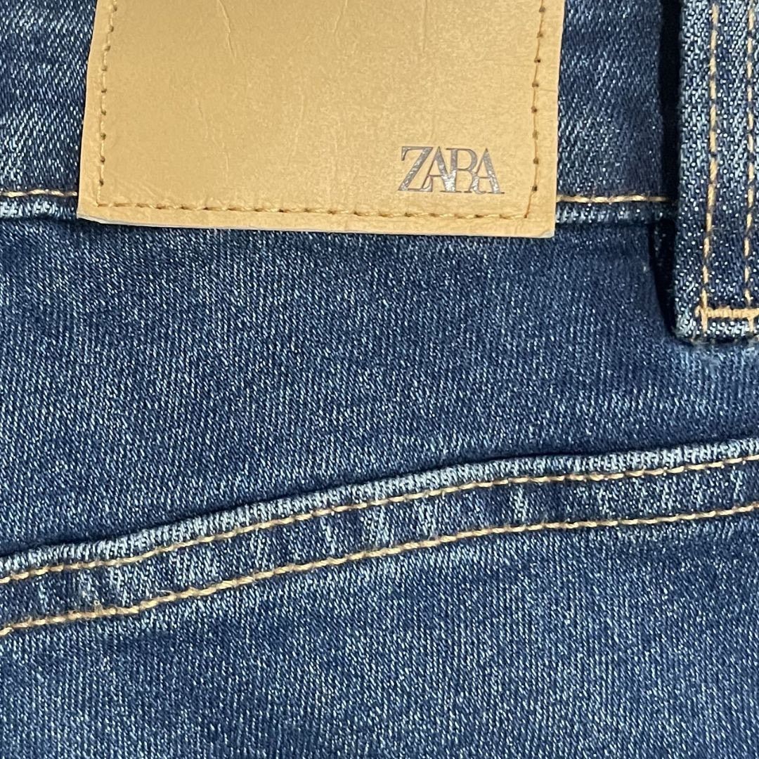 Zara Mid High Rise Slim Fit Denim Jeans Classic Indigo Streetwear Size 30" / US 8 / IT 44 - 4 Thumbnail