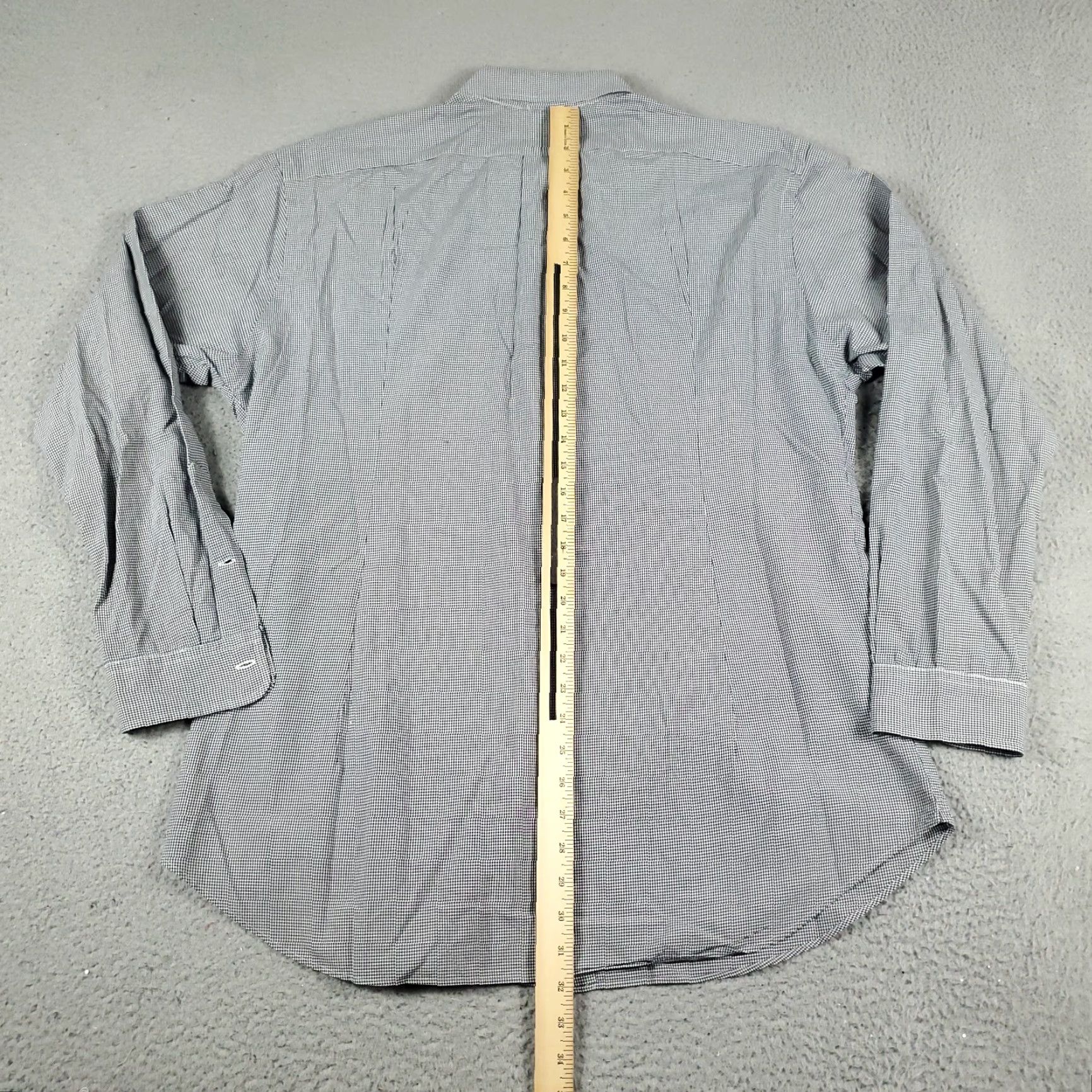 Ralph Lauren Ralph Lauren Dress Shirt Mens 17.5 Blue Check Long Sleeve Button Up Casual Business Size 46R - 4 Thumbnail