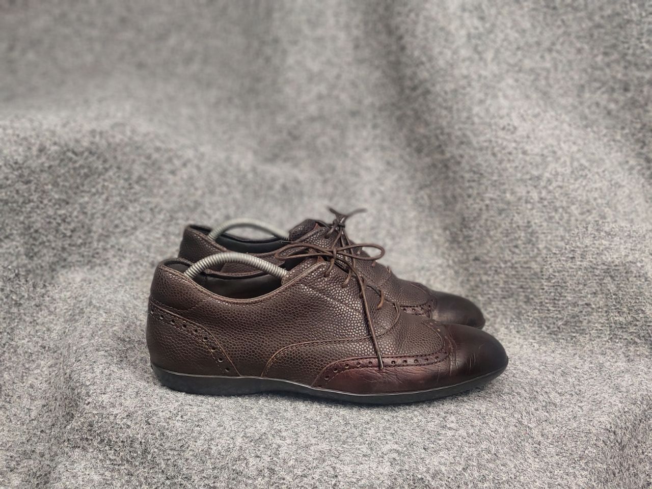 Santoni Santoni Design Brown Leather Low Top Sneakers oxford shoes Size US 8 / EU 41 - 1 Thumbnail