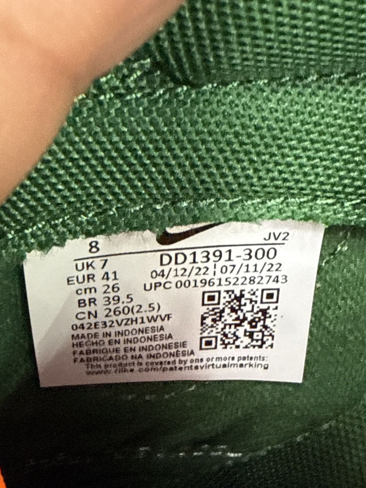 Nike Nike Dunk Low Miami Hurricanes Size US 8 / EU 41 - 6 Thumbnail