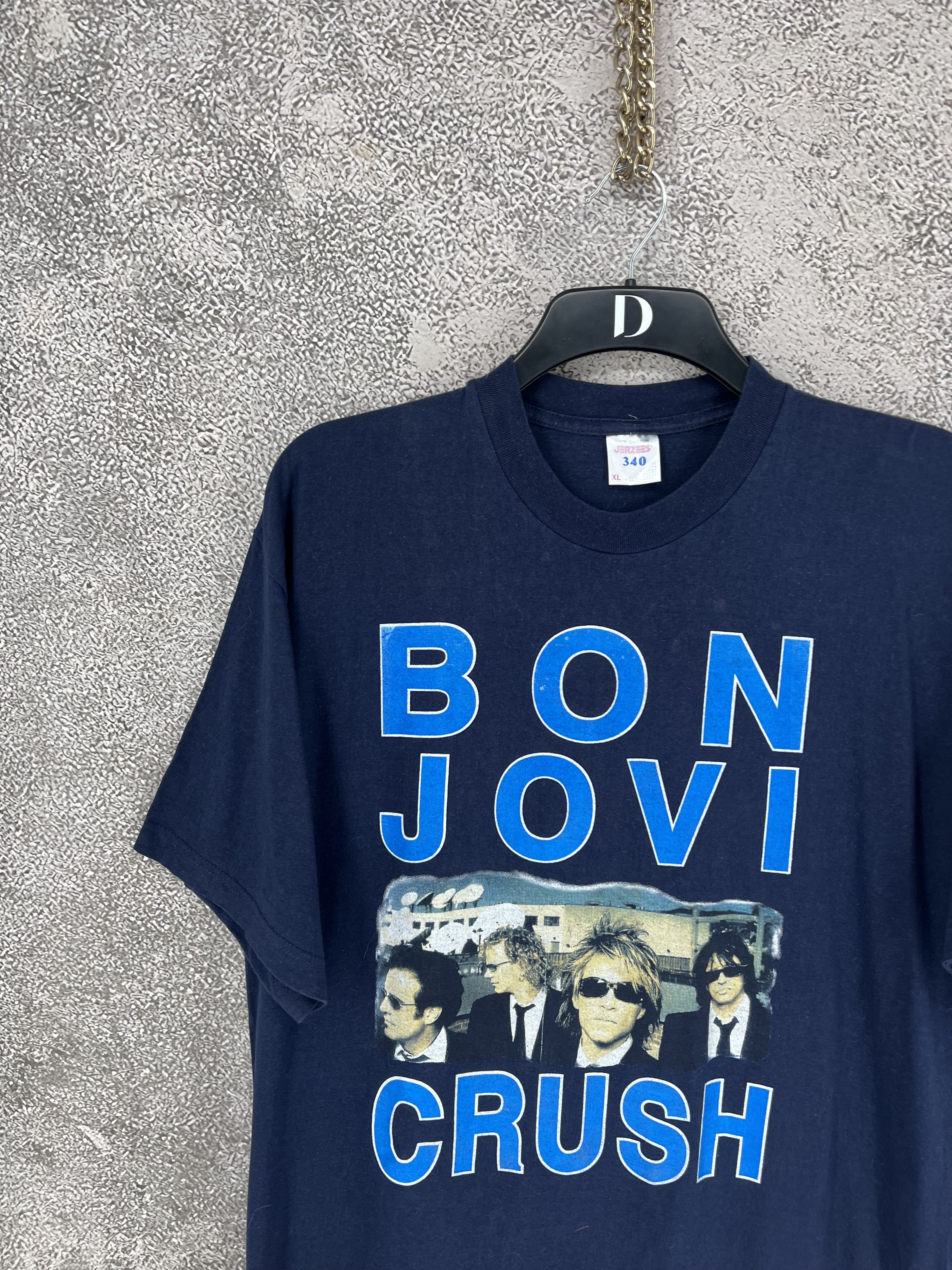 Vintage OFFER💥VINTAGE Y2K BON JOVI "CRUSH TOUR 2000" T SHIRT Size US XL / EU 56 / 4 - 4 Thumbnail