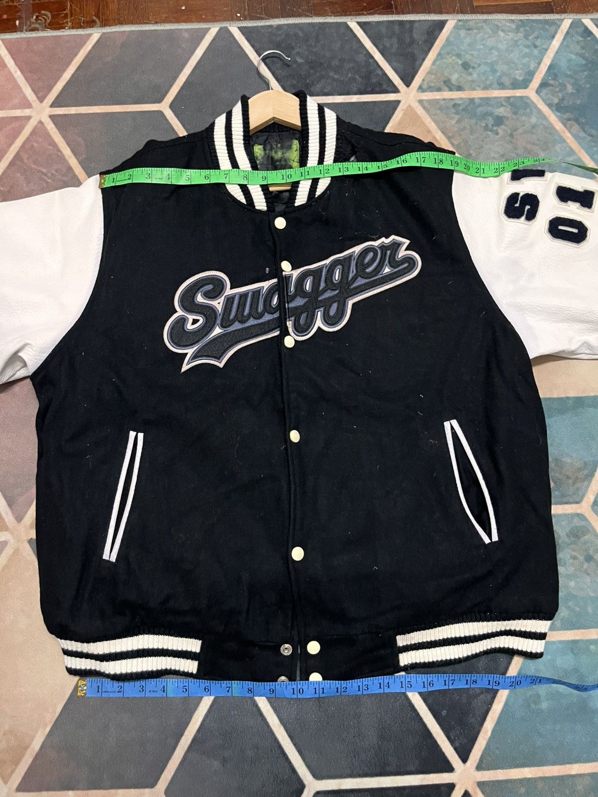 Swagger 💥Y2K SWAGGER Japan Distressed Varsity Jackets Leather Size US XL / EU 56 / 4 - 21 Thumbnail