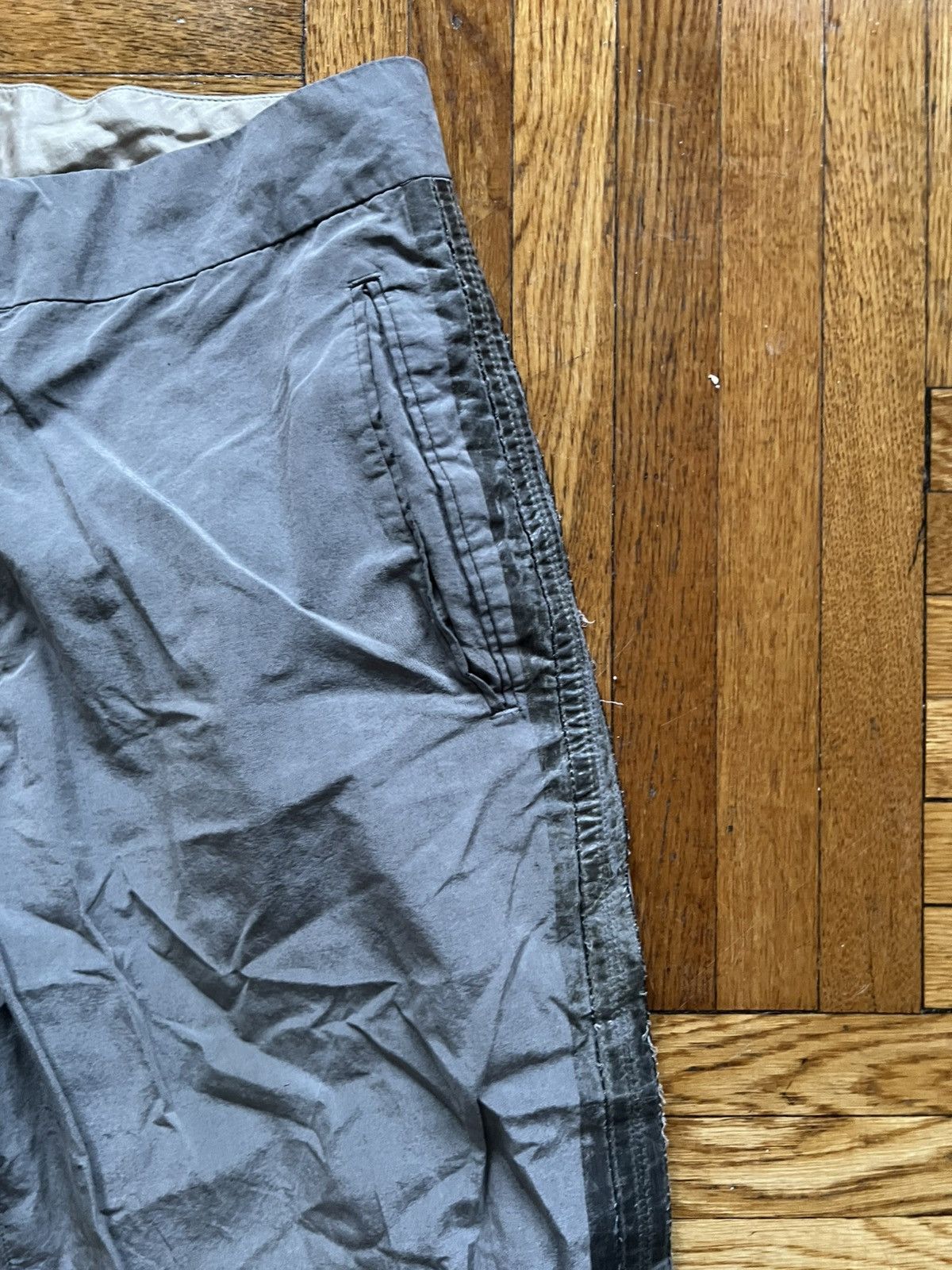 Kiminori Morishita Distressed Raw Hem Side Stripe Trousers Size US 32 / EU 48 - 3 Thumbnail
