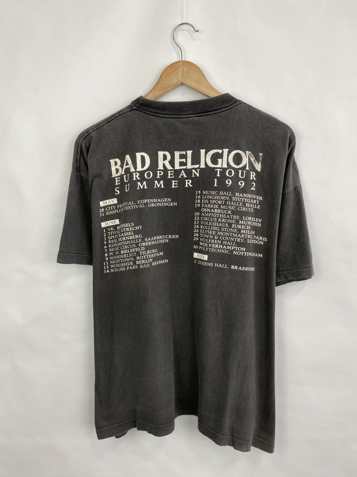 Band Tees × Metallica × Vintage Vintage 1992 Bad Religion Generator Rock Bend T-Shirt Rare Size US XL / EU 56 / 4 - 8 Thumbnail