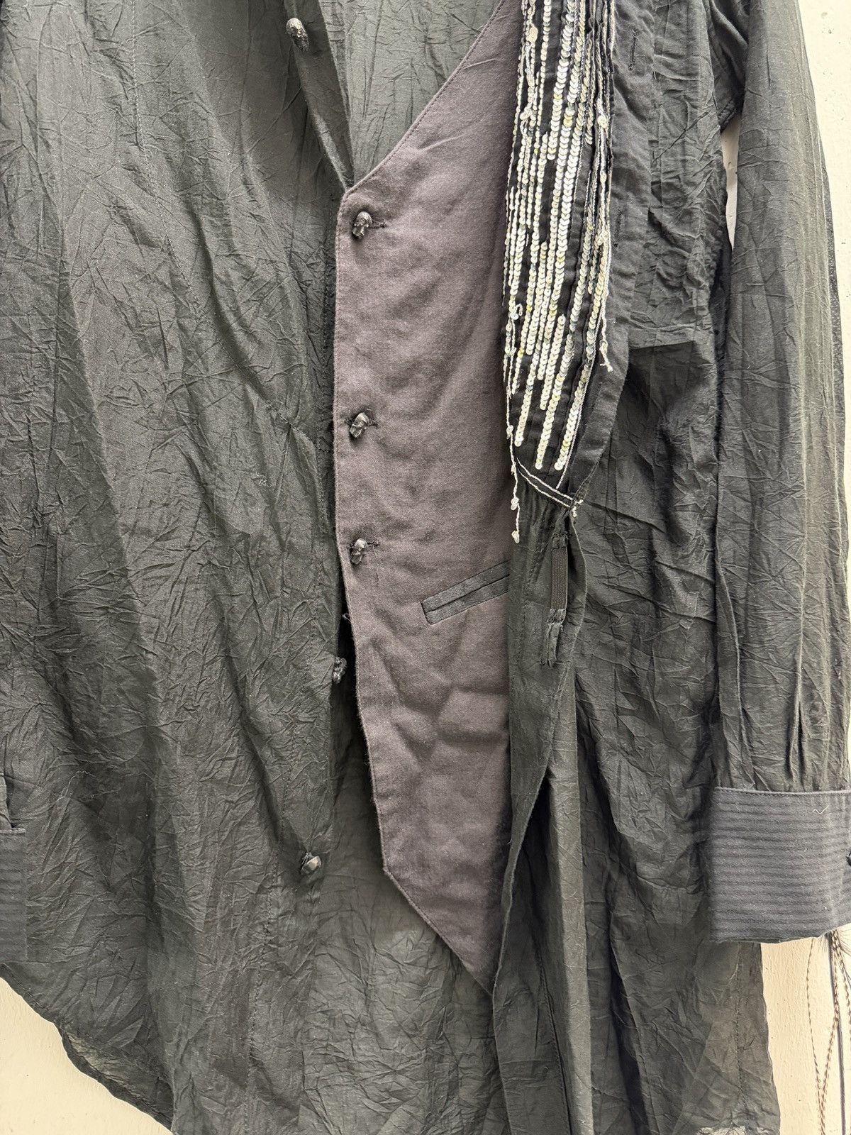 If Six Was Nine If Six Was Nine Sequin Deconstructed Layered Shirt Size S / US 4 / IT 40 - 6 Thumbnail