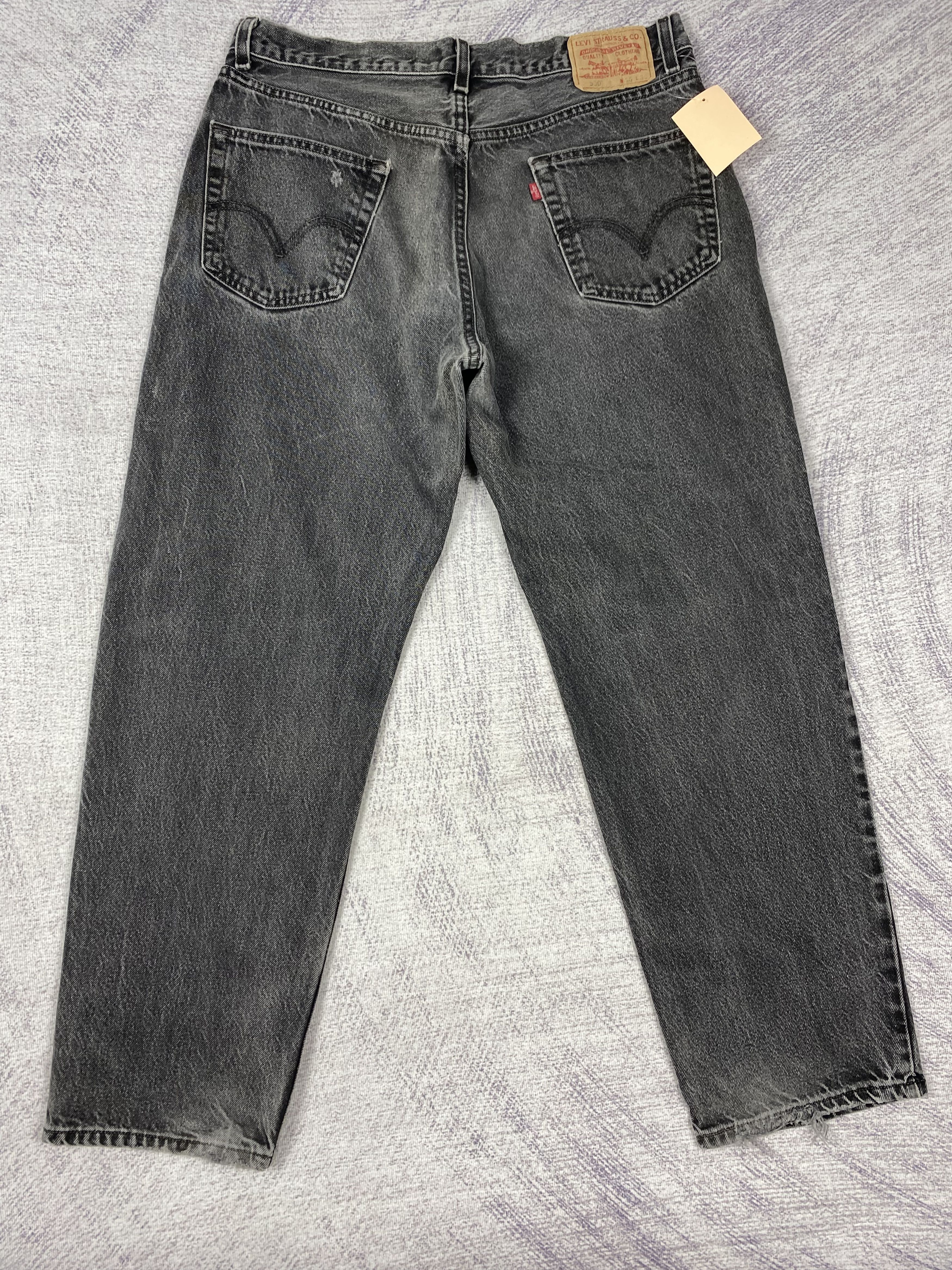 Levi's Vintage Levi's 550 Relaxed Fit Black Denim Jeans PT0482 Size US 36 / EU 52 - 8 Thumbnail