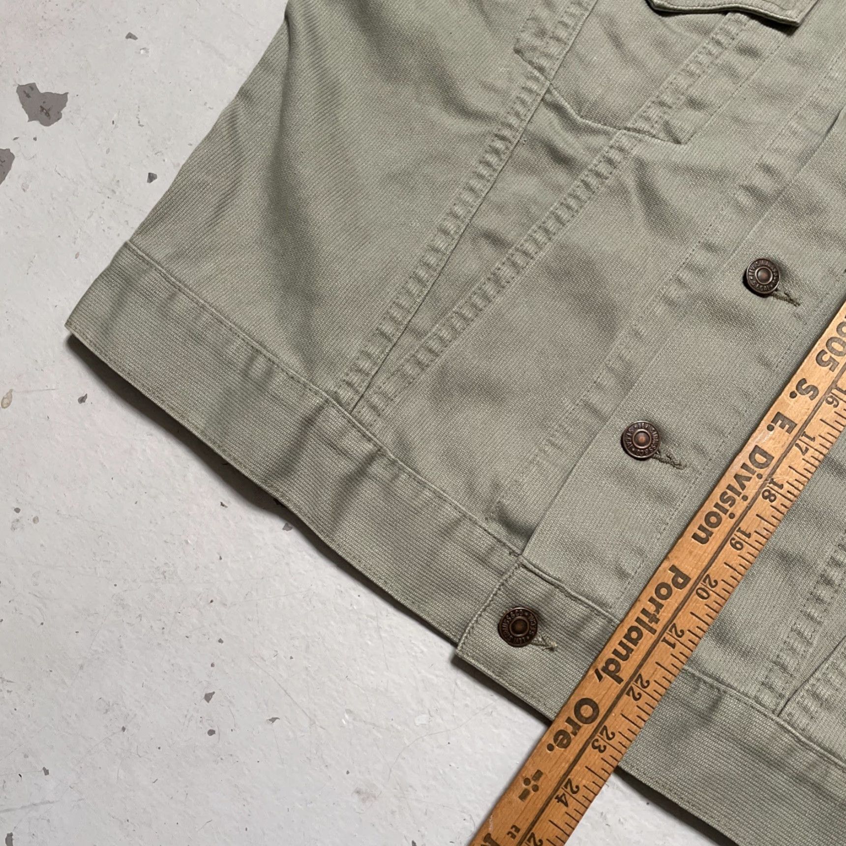 Levi's VINTAGE Levi's 941B Trucker Jacket M USA Pique Green 60s 90s LVC Workwear Ranch Western USA Mens/Womens Unisex Adults Jacket Size US M / EU 48-50 / 2 - 5 Thumbnail
