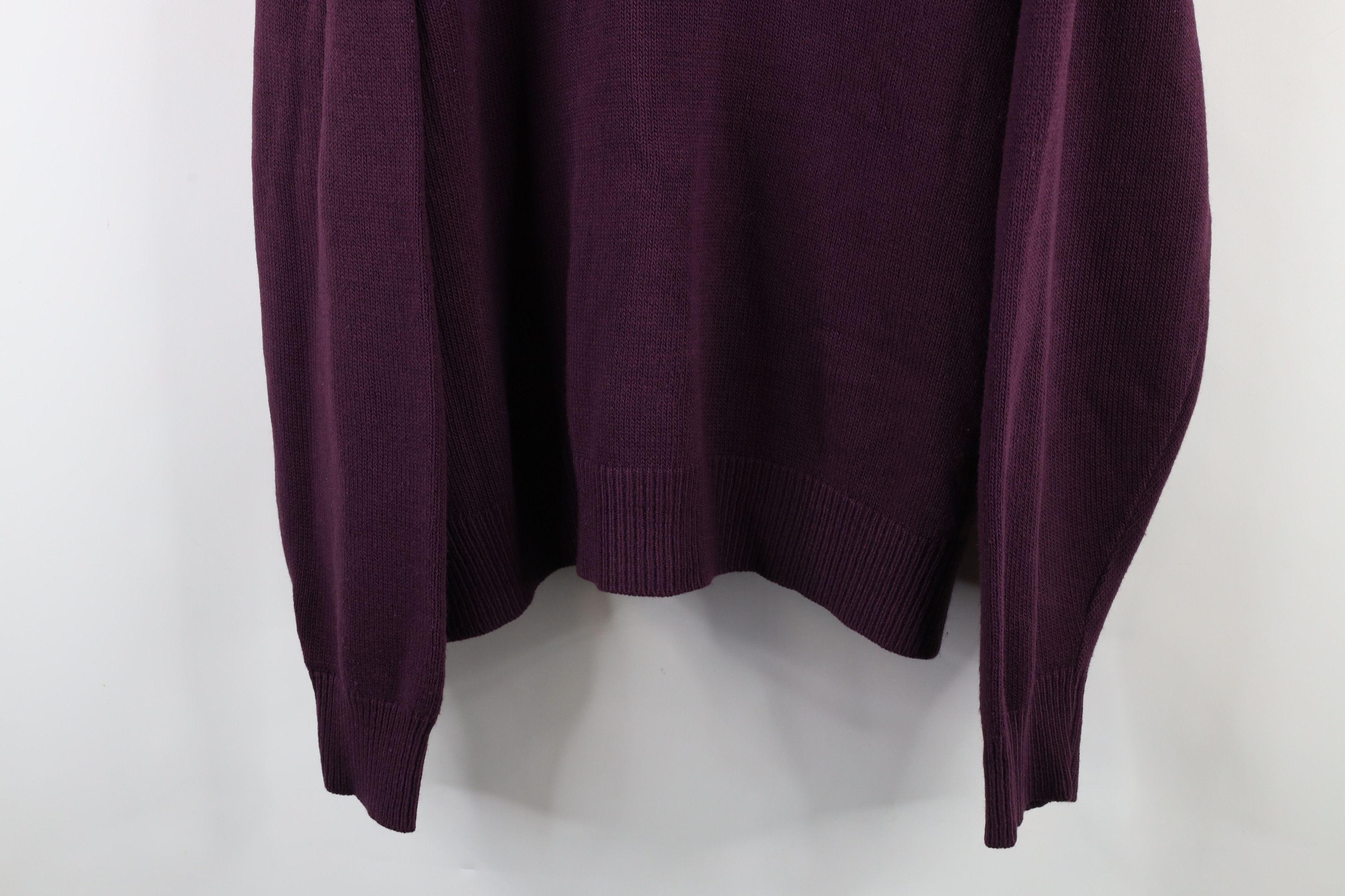 Vintage Vintage 90s Streetwear V-Neck Sweater Plum Purple Acrylic Size US XL / EU 56 / 4 - 3 Thumbnail