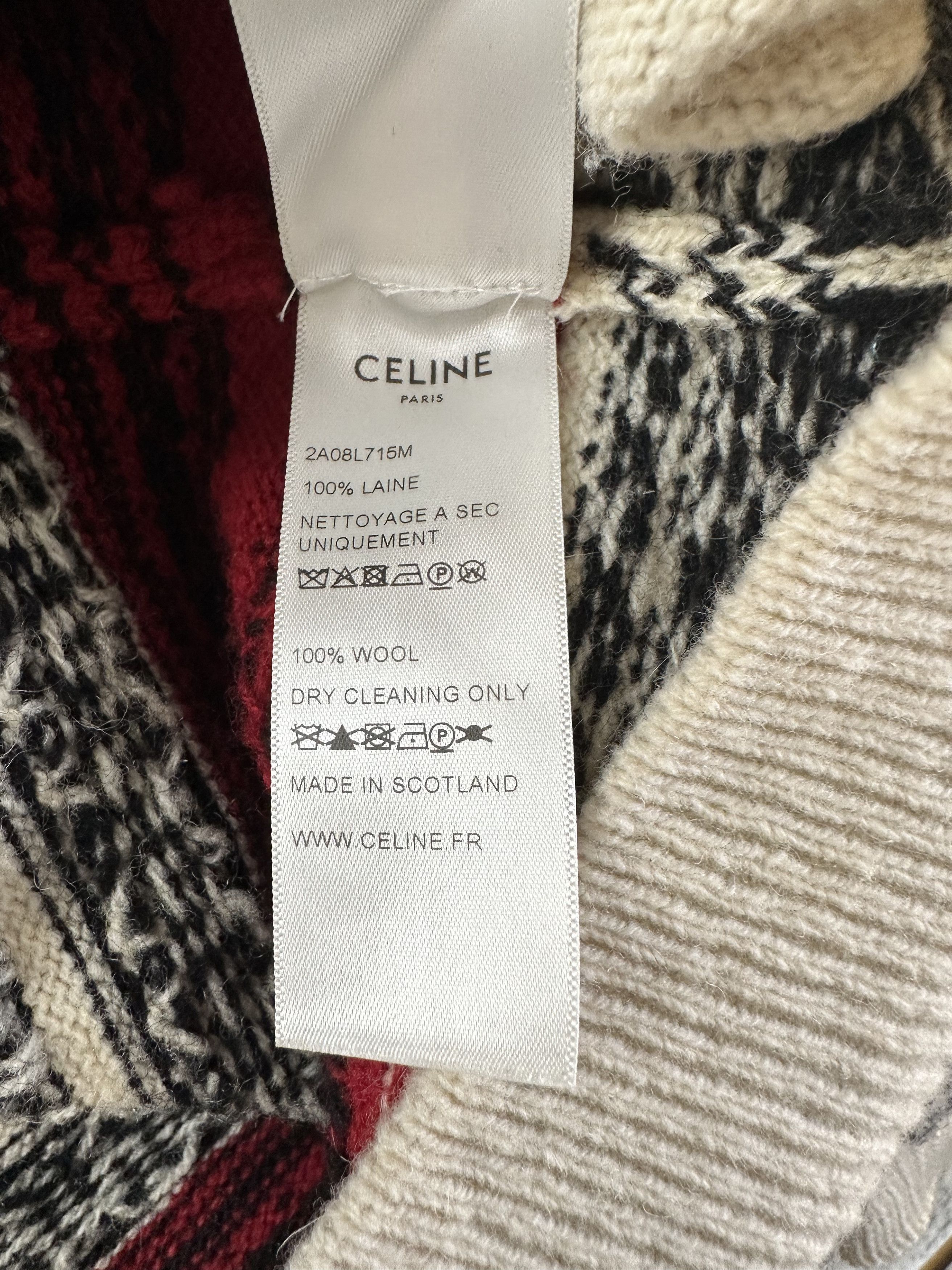 Celine × Hedi Slimane SS21 The Dancing Kid Jacquard Wool Cardigan Size US L / EU 52-54 / 3 - 7 Thumbnail