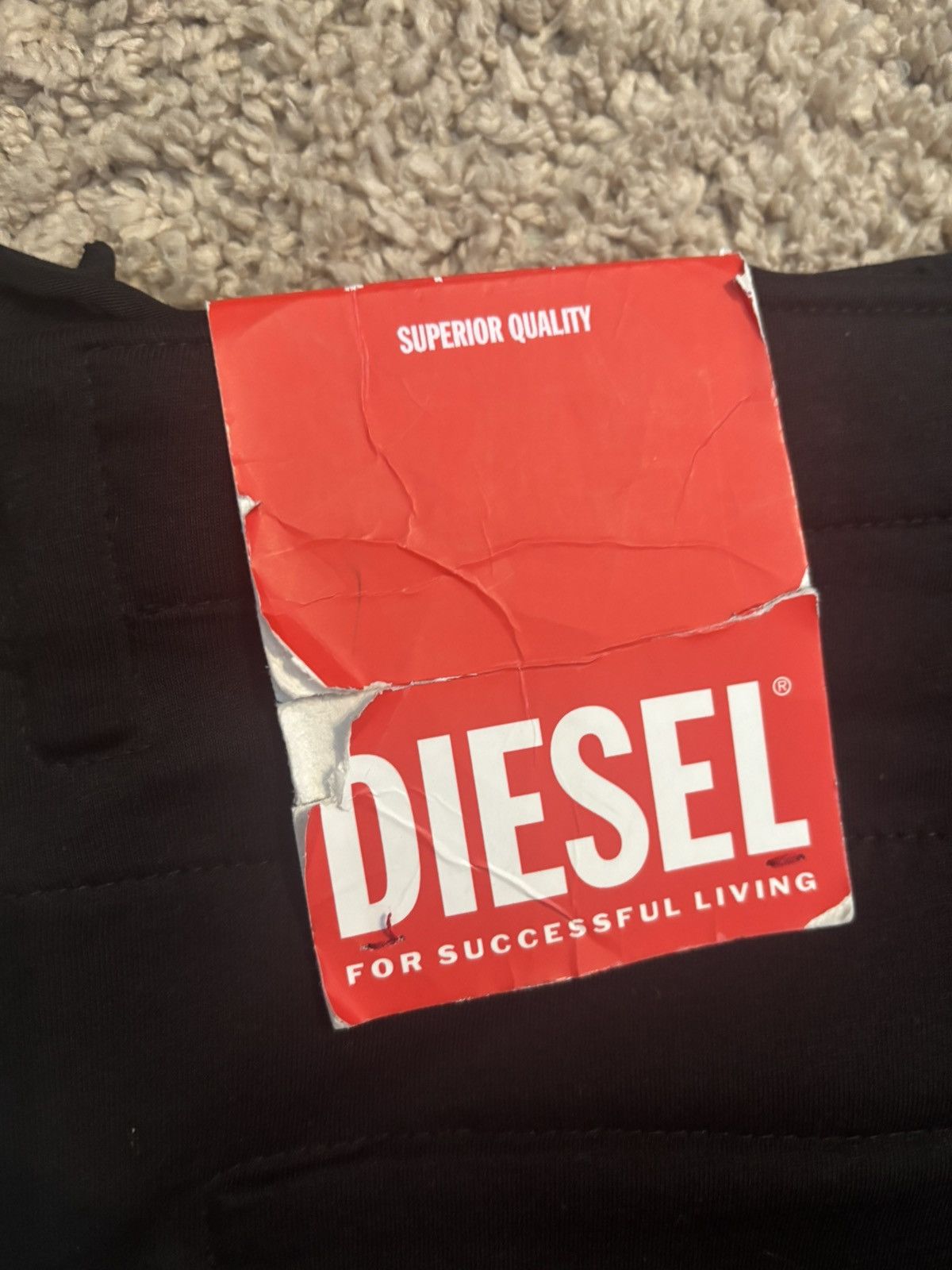 Diesel D-Rise-S Jeans with jersey overlay. Size US 34 / EU 50 - 6 Thumbnail