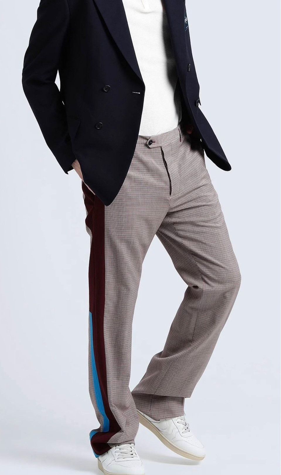 Valentino Valentino Red Check Striped Trousers Size US 28 / EU 44 - 1 Thumbnail