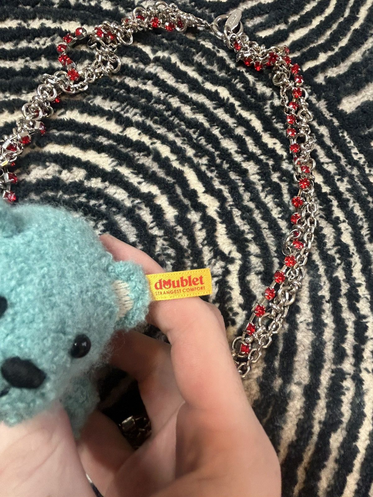 Doublet Grail stuffed bear multi chain necklace Size ONE SIZE - 2 Thumbnail