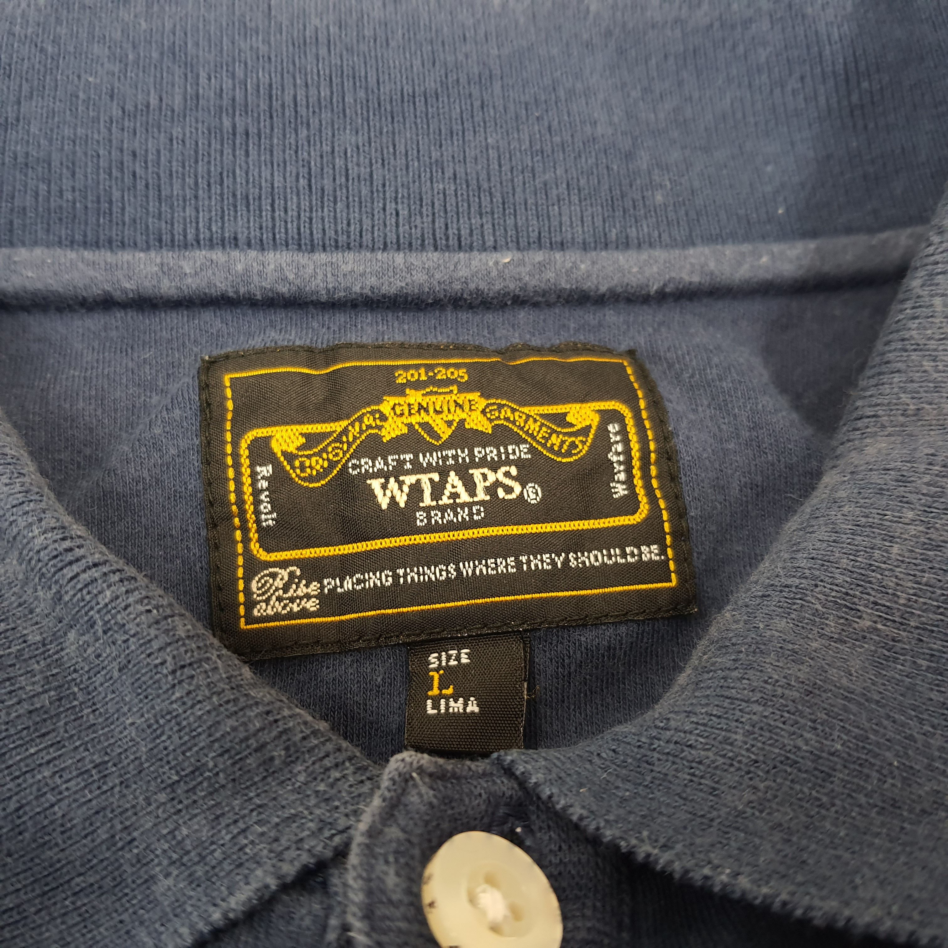 Japanese Brand × Vintage × Wtaps Vintage WTAPS 23 Japanese Streetwear Brand Polo Shirt Size US L / EU 52-54 / 3 - 6 Thumbnail