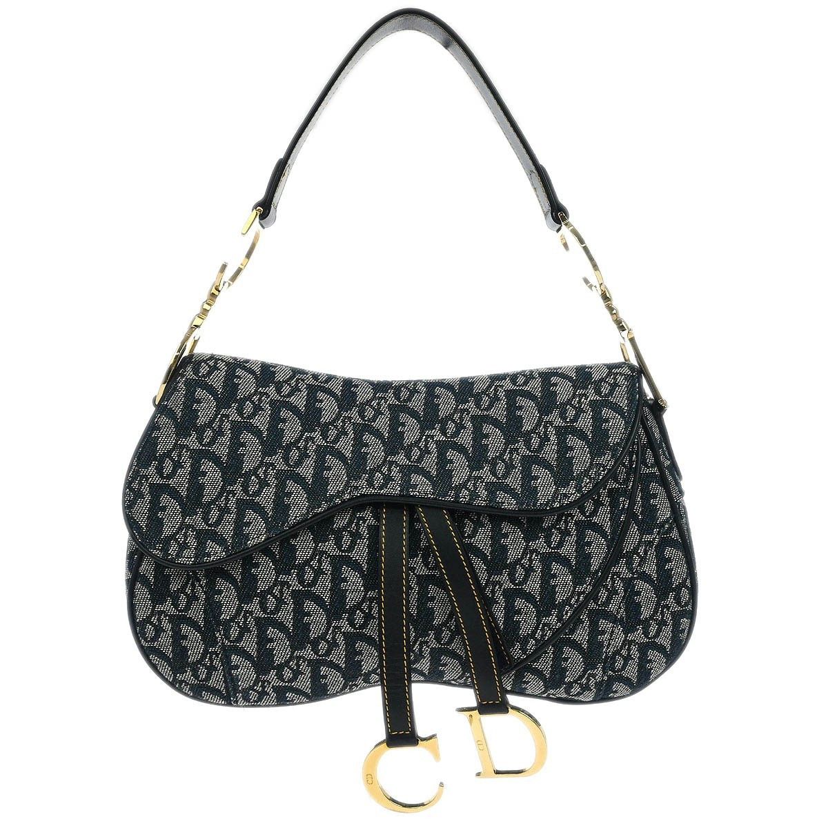 Dior Christian Dior Vintage Double Saddle Bag Diorissimo Canvas Size ONE SIZE - 1 Thumbnail