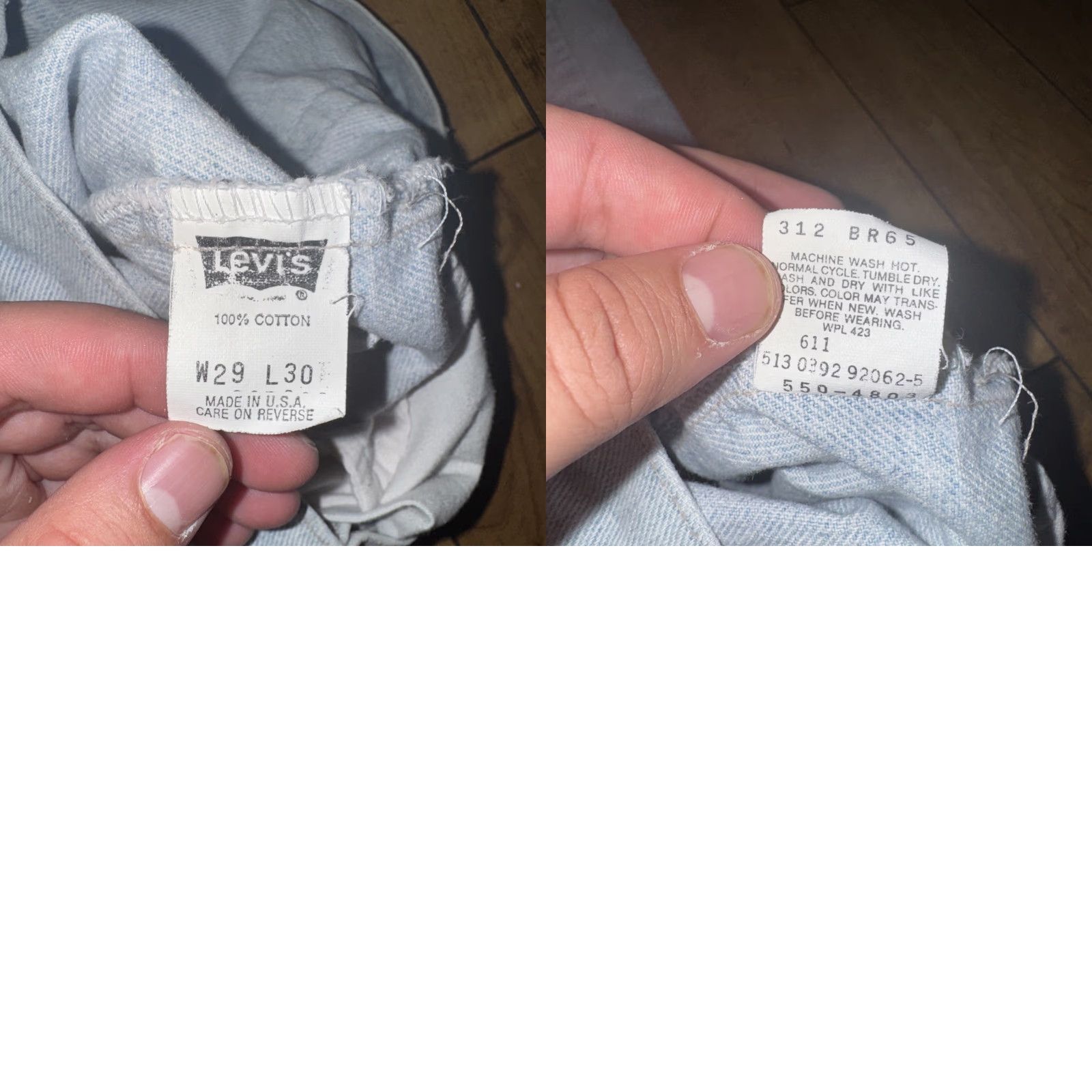 Levi's VINTAGE Levi’s 550 Relaxed Fit Jeans 28x30 Made In USA 100% Cotton Light Wash 90s USA Mens Jeans Size US 28 / EU 44 - 8 Thumbnail