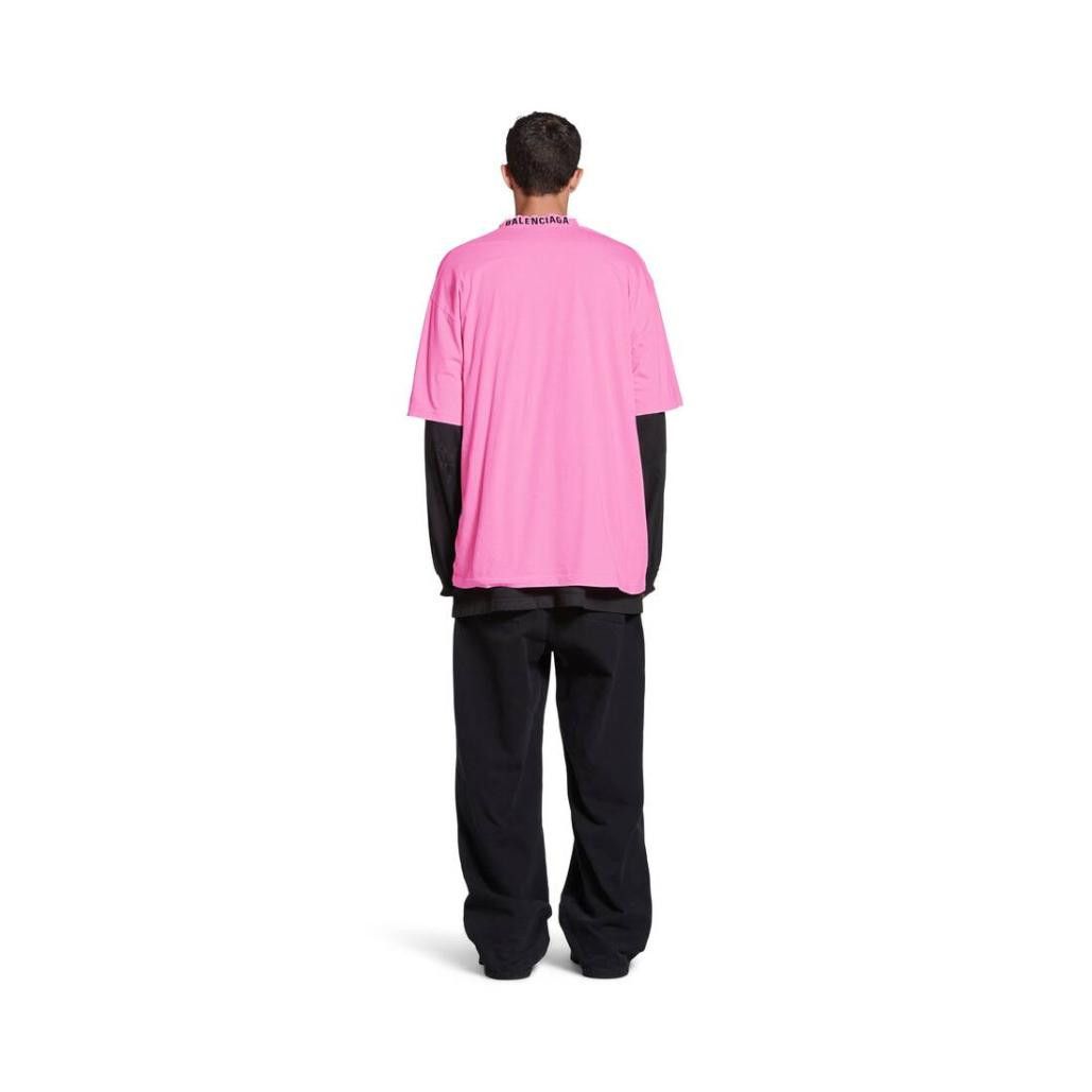 Balenciaga o1bcso1str1224 Unisex T-Shirt Medium Fit in Pink Size US S / EU 44-46 / 1 - 5 Thumbnail