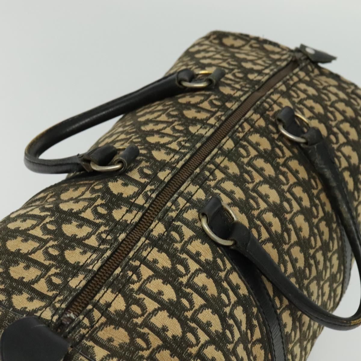 Dior DIOR Trotter Canvas Boston Bag Navy Gold Size ONE SIZE - 6 Thumbnail
