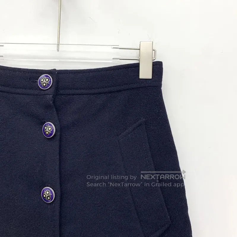 Miu Miu Miu Miu XS Navy Wool Mini Skirt . Size 22" - 3 Thumbnail