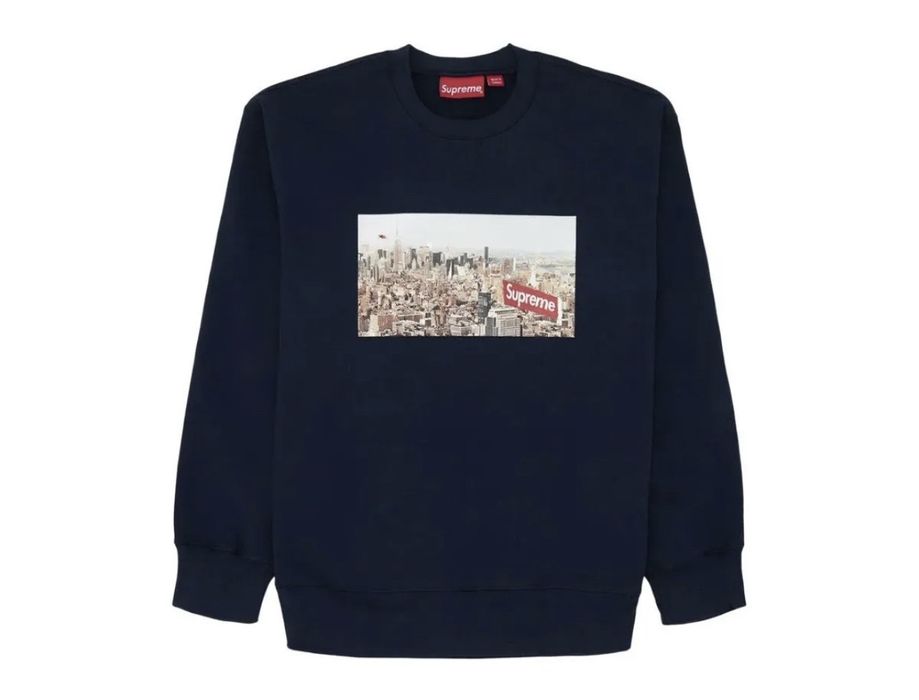 Supreme Supreme Aerial Crewneck NAVY Blue XL Box Logo FW20 | Grailed