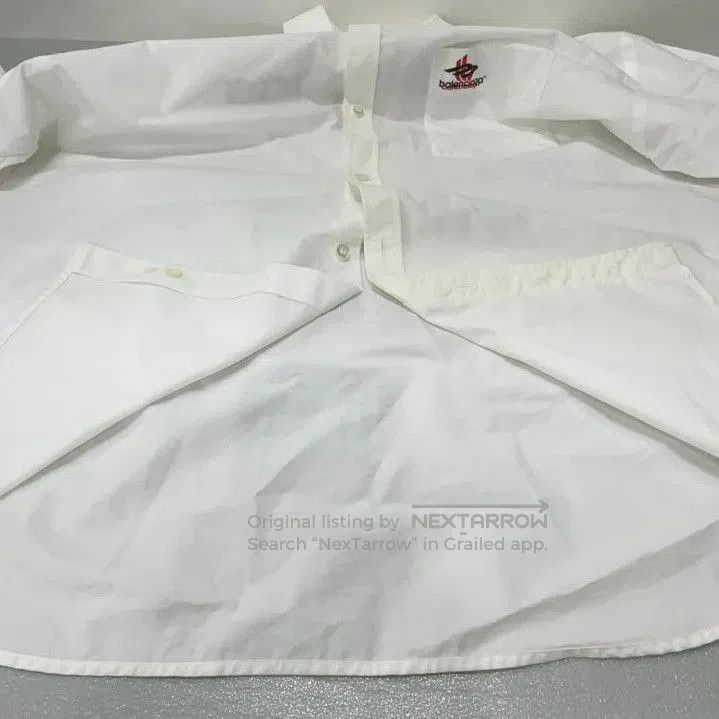 Balenciaga Balenciaga Logo Pattern White Long Sleeve Shirt. Size US M / EU 48-50 / 2 - 5 Thumbnail