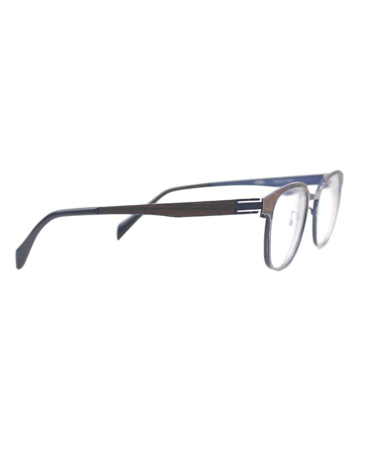 JINS 2000S JINS JAPAN EYEWEAR – BLUE WOOD-TEXTURE FRAME Size ONE SIZE - 5 Thumbnail