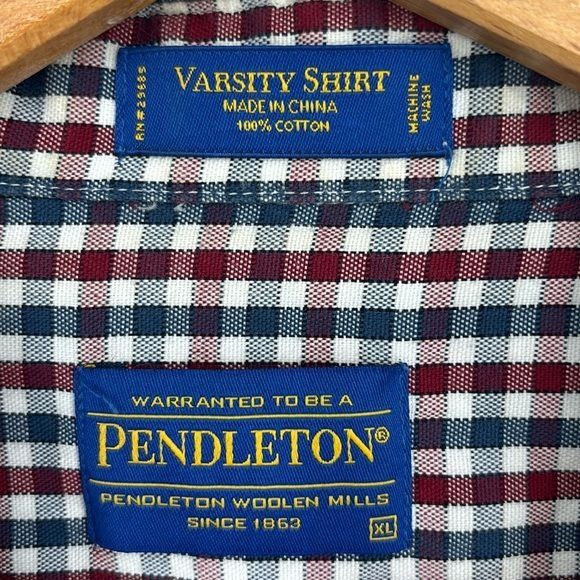 Pendleton Pendleton Varsity Shirt Long Sleeve Button-Up Gingham Plaid Size US XL / EU 56 / 4 - 3 Thumbnail