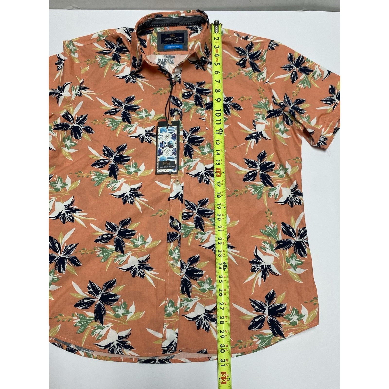 Other Nickel & Iron Shirt Large Men Coral Button Down Sz XL NEW!! Size US XL / EU 56 / 4 - 6 Thumbnail