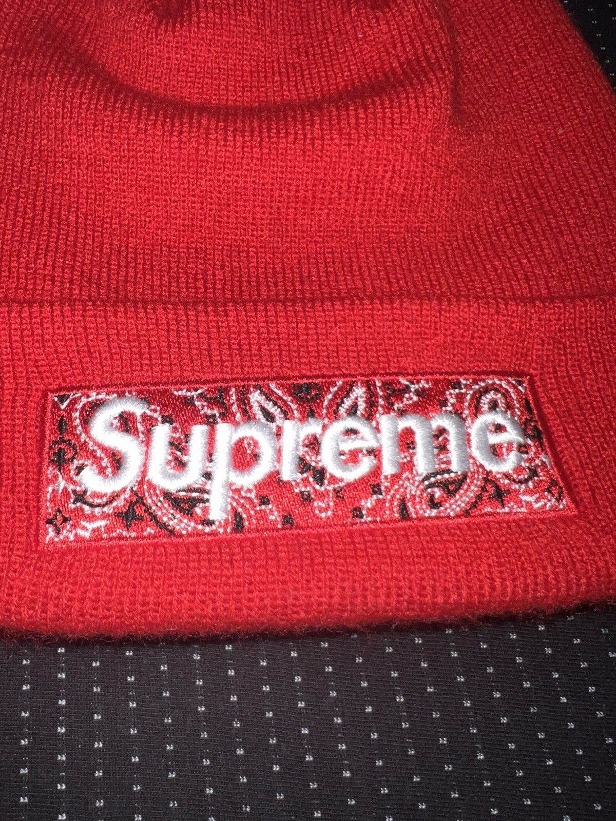 Supreme Supreme Bandana Box Logo Red Beanie Size ONE SIZE - 2 Thumbnail