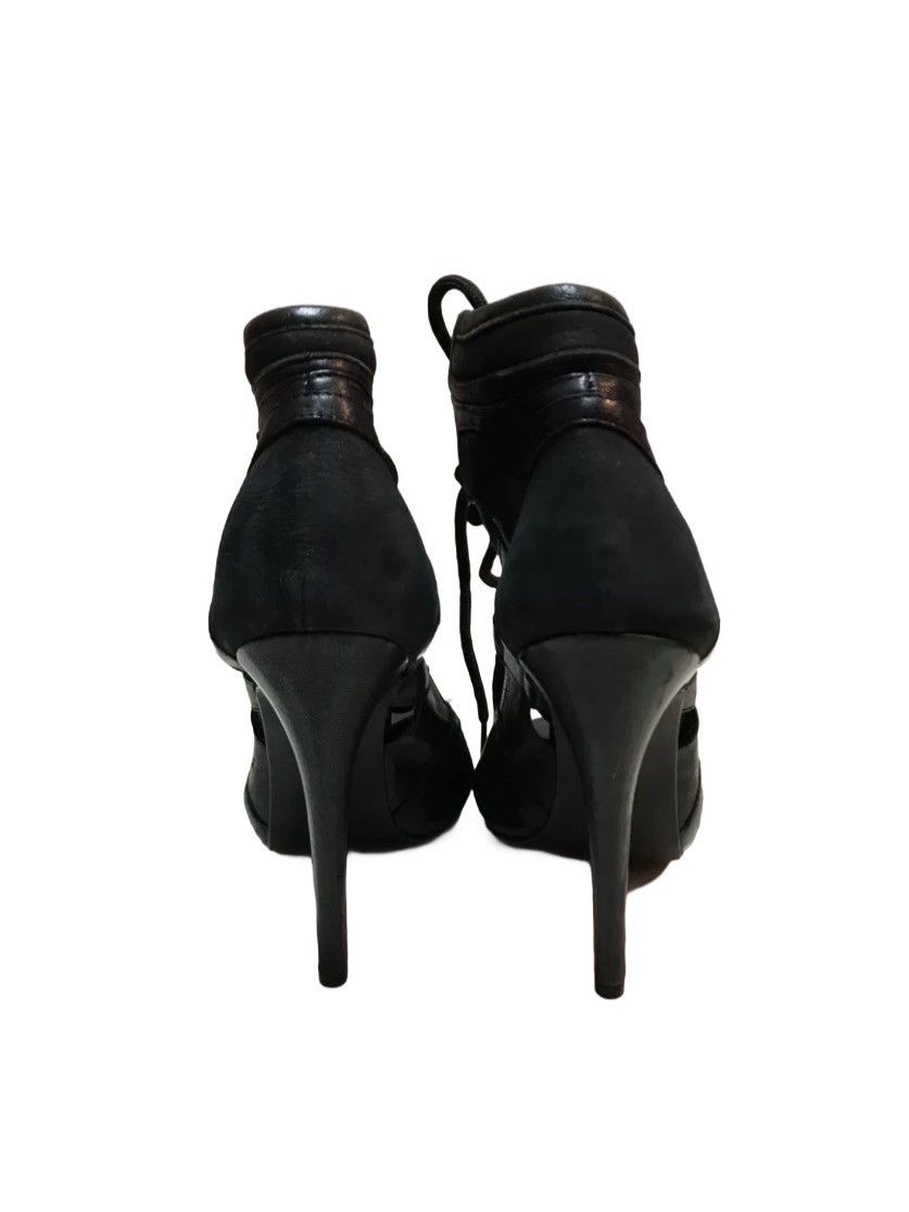 Alexander McQueen Alexander McQueen Leather Open Toe Lace Booties Heels Size US 7.5 / IT 37.5 - 3 Thumbnail