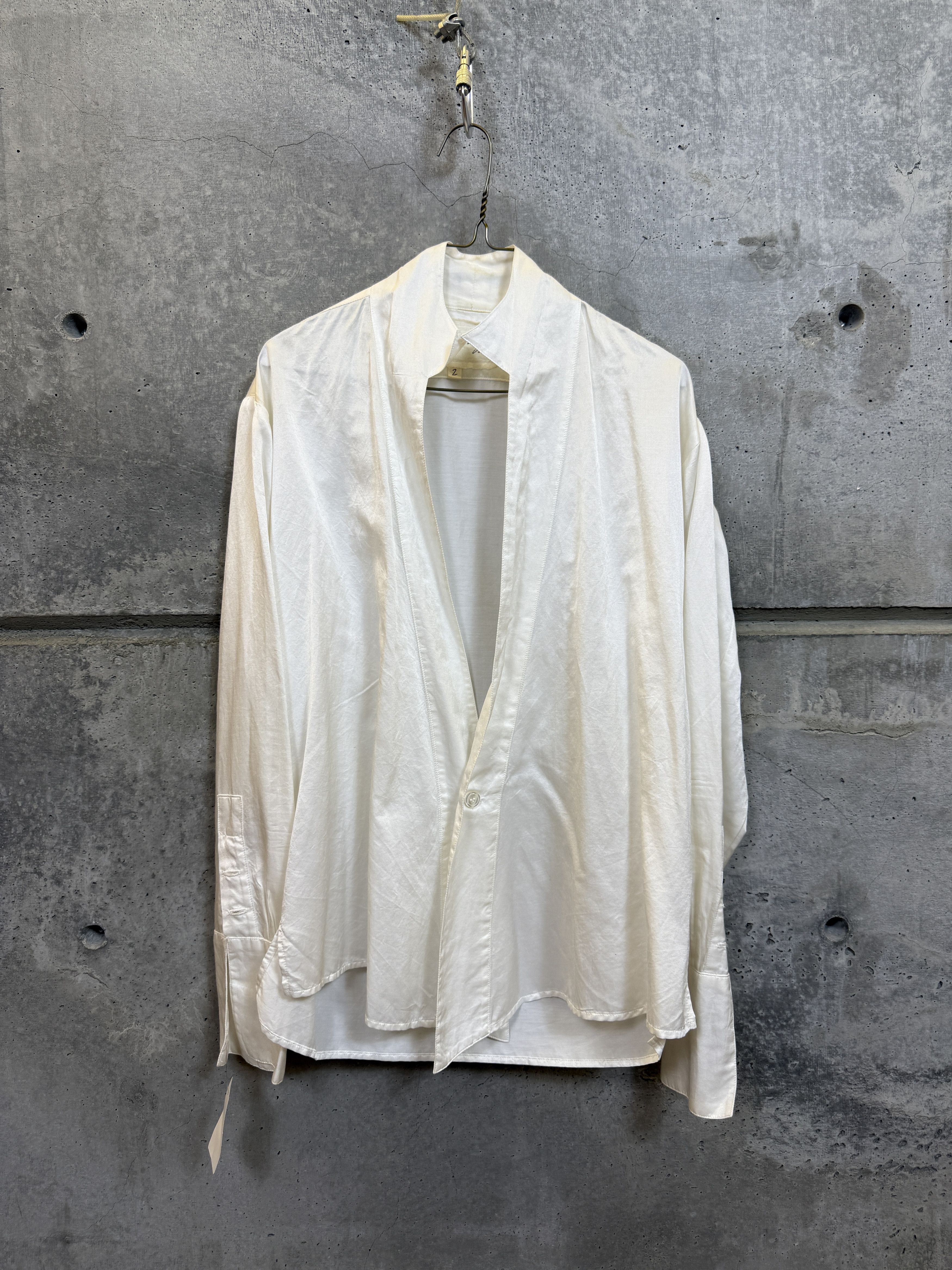 Greg Lauren Greg Lauren Ivory Satin Winged GL1 Size US M / EU 48-50 / 2 - 1 Thumbnail