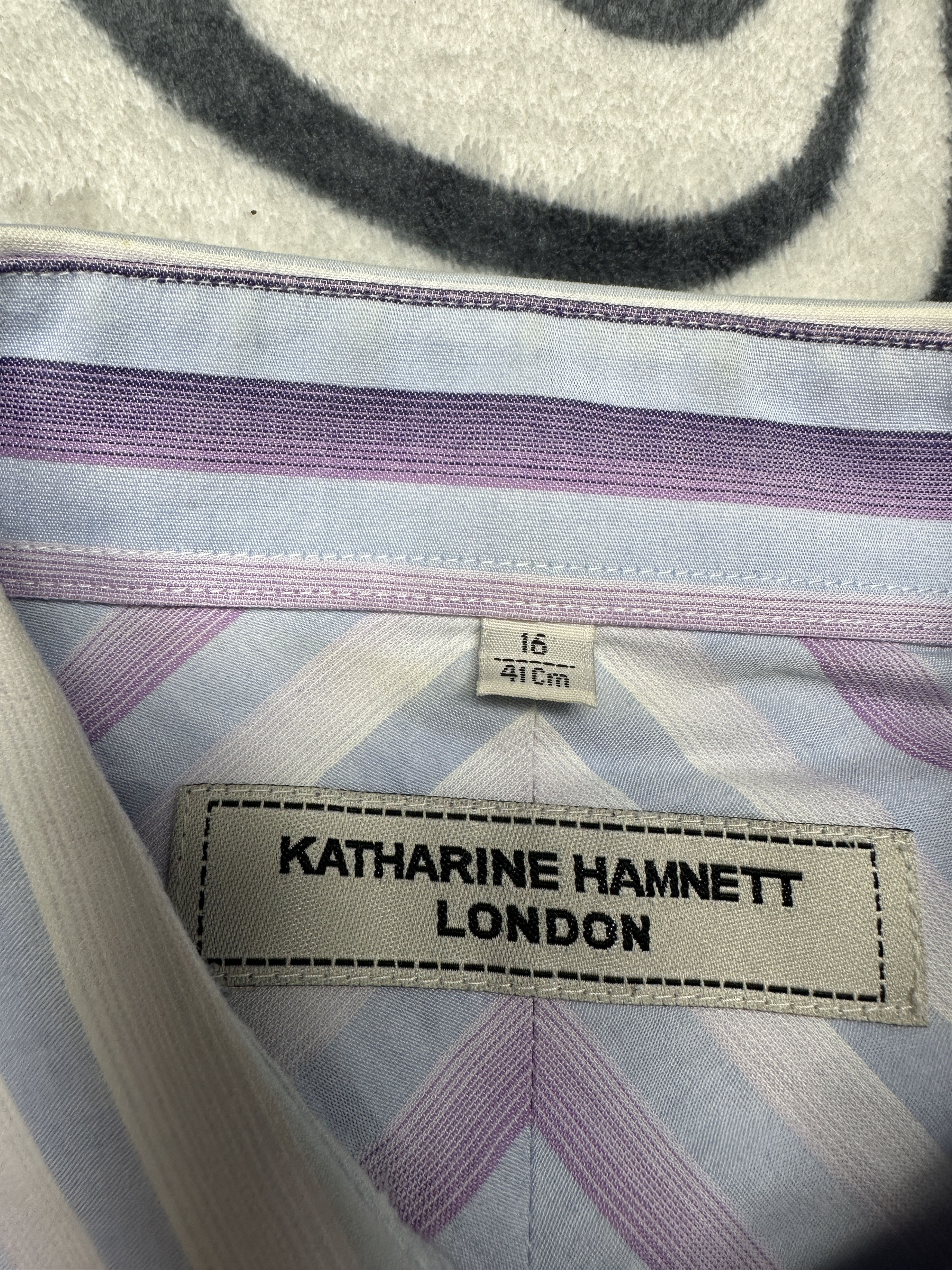 Katharine Hamnett London Katharine Hamnett London Mens Striped Long Sleeve Shirt Size US M / EU 48-50 / 2 - 3 Thumbnail
