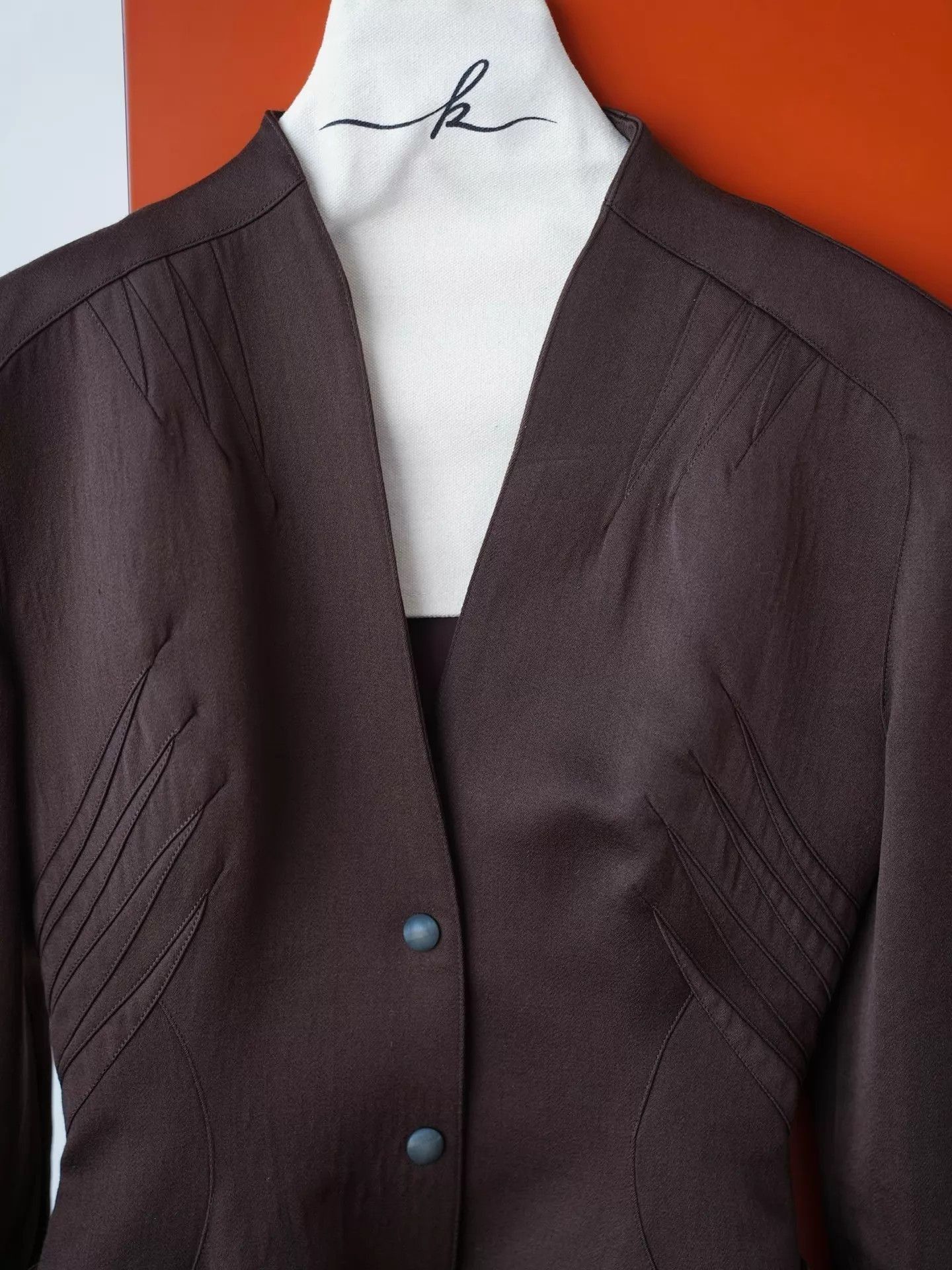 Thierry Mugler Brown Structured Light Jacket - Size S Size US S / EU 44-46 / 1 - 7 Thumbnail