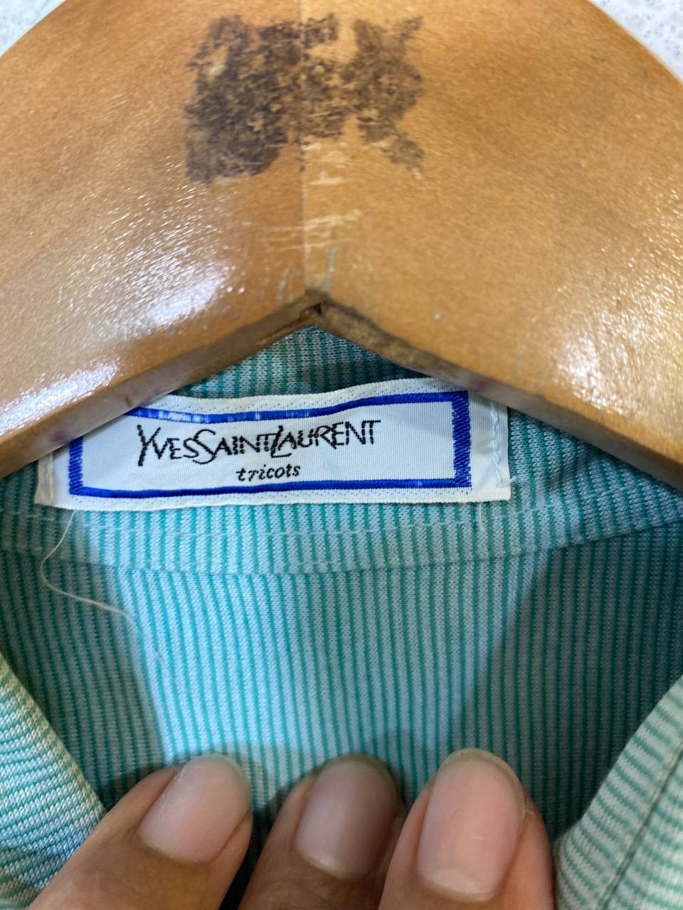 Vintage vintage yves saint laurent striped polo tee nice design Size US M / EU 48-50 / 2 - 5 Thumbnail