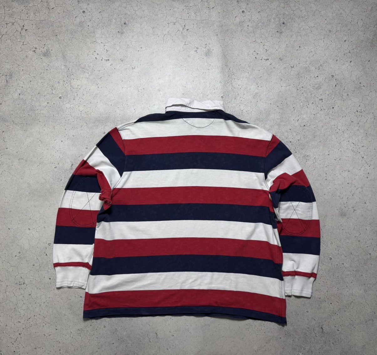Polo Ralph Lauren Polo Ralph Lauren Striped Vintage Rugby Sweatshirt PRL Size US XXL / EU 58 / 5 - 10 Thumbnail