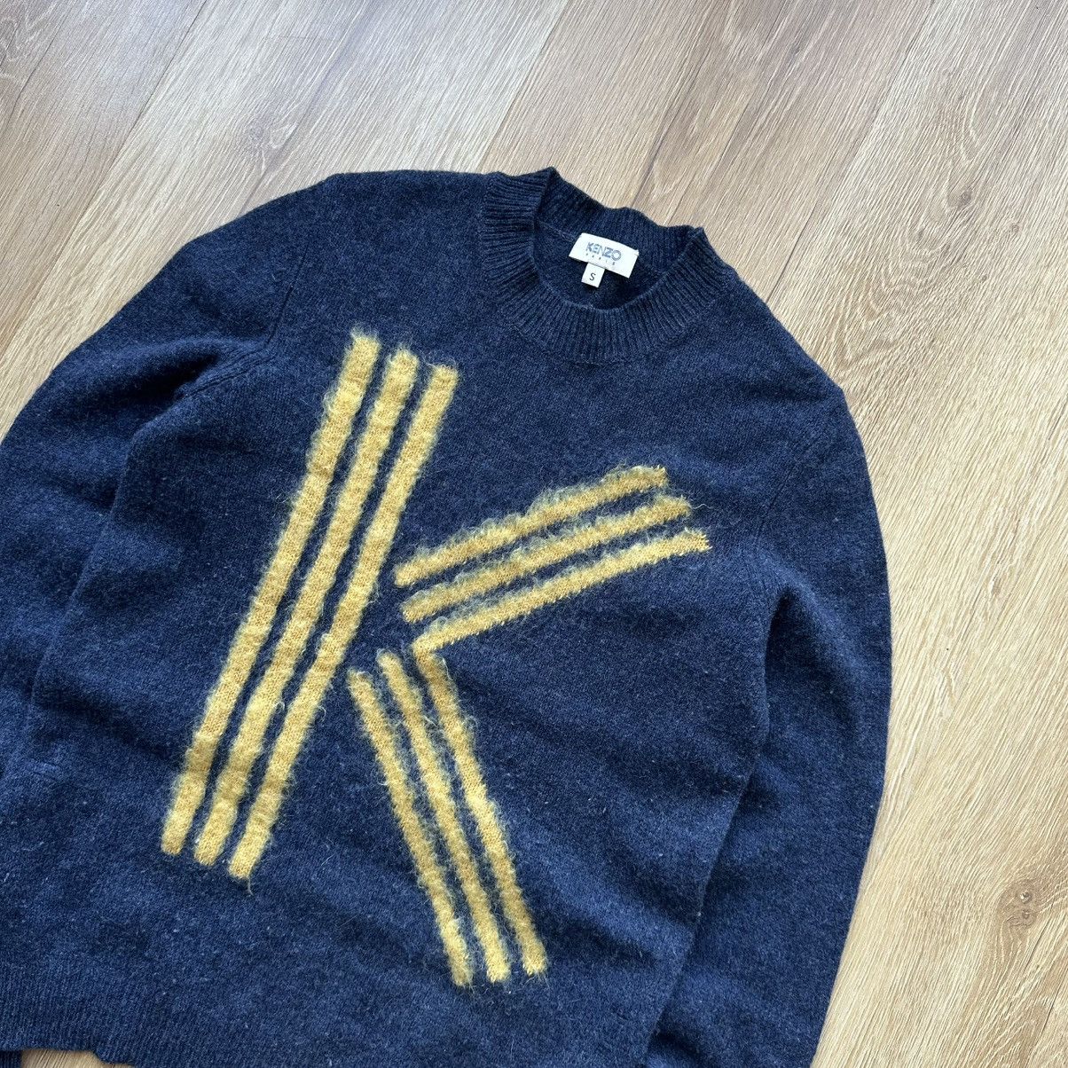 Kenzo Luxury Kenzo Paris Wool Mohair Knit Big K Logo Sweater Size S / US 4 / IT 40 - 4 Thumbnail