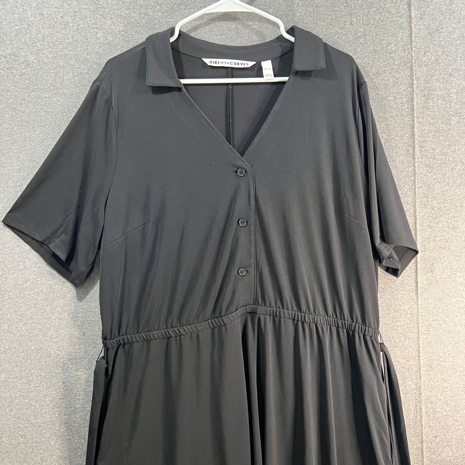 Other Girl With Curves Regular Collared Knit Midi Shirt Dress Size XL / US 12-14 / IT 48-50 - 4 Thumbnail