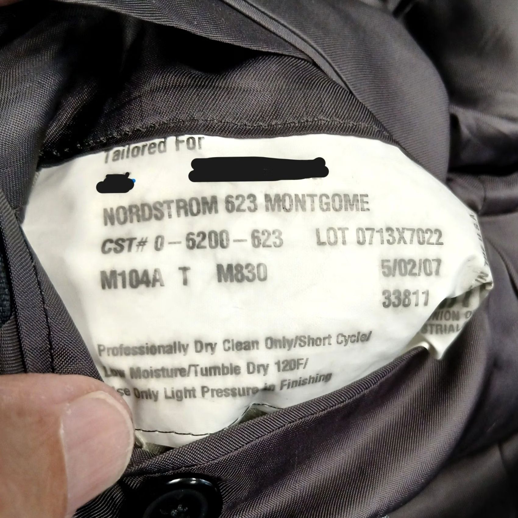 Nordstrom VINTAGE? No. Hickey Freeman x Nordstrom Pinstripe Suit Mens 40R 34x29 Charcoal Wool USA EUC Size 40R - 7 Thumbnail