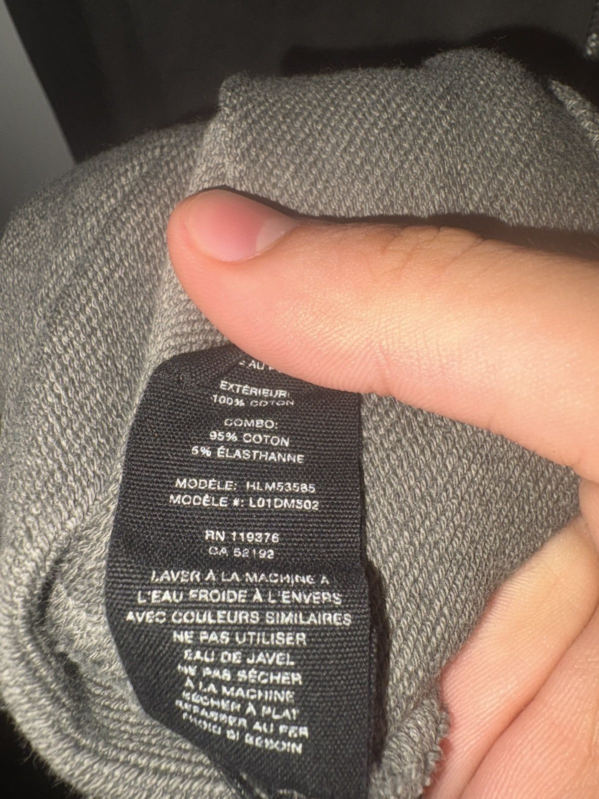 Helmut Lang Grey helmut lang hoodie Size US L / EU 52-54 / 3 - 9 Thumbnail