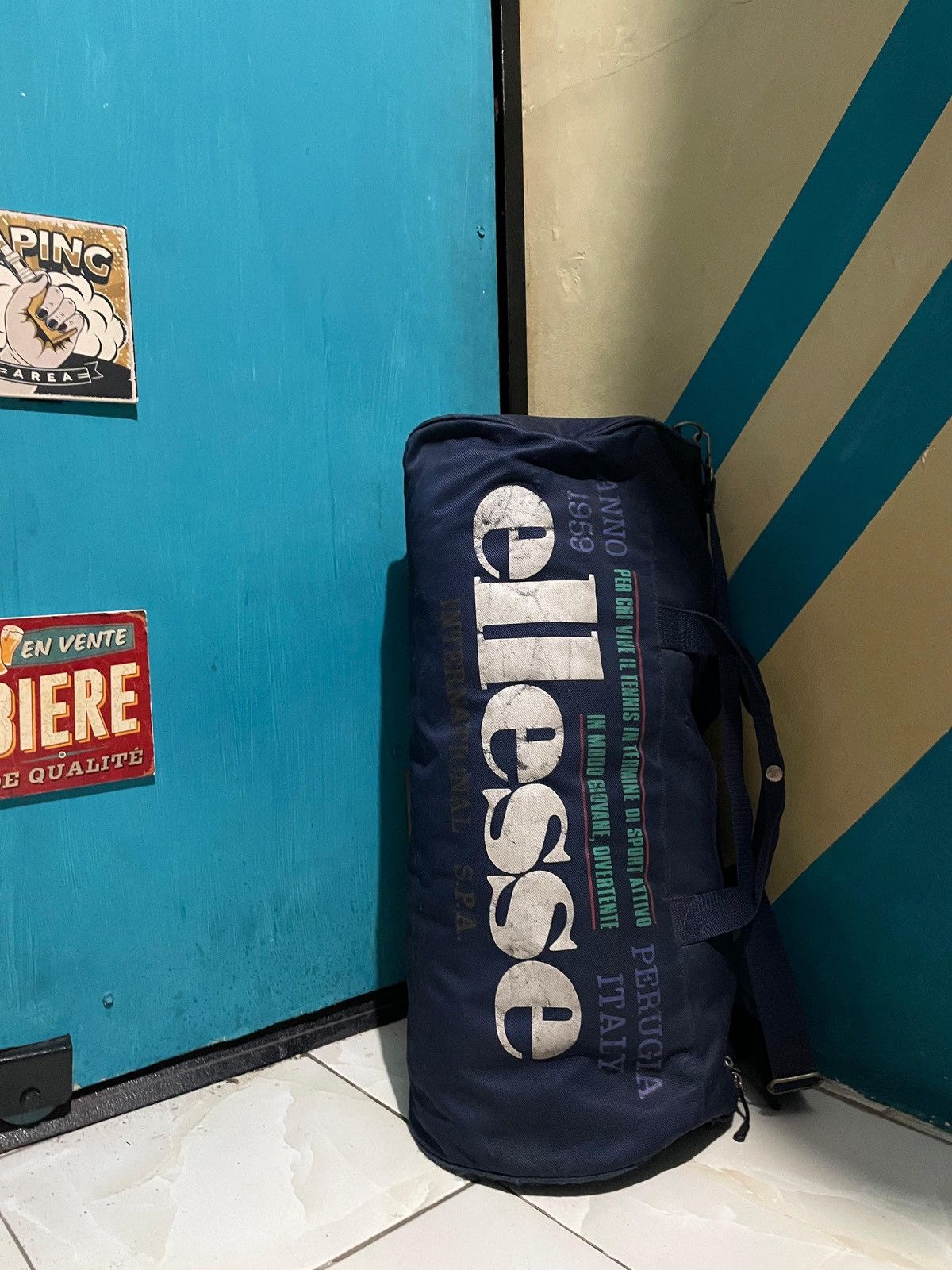 Ellesse × Vintage Duffle bag Ellesse Vintage biglogo Navy Size ONE SIZE - 2 Thumbnail