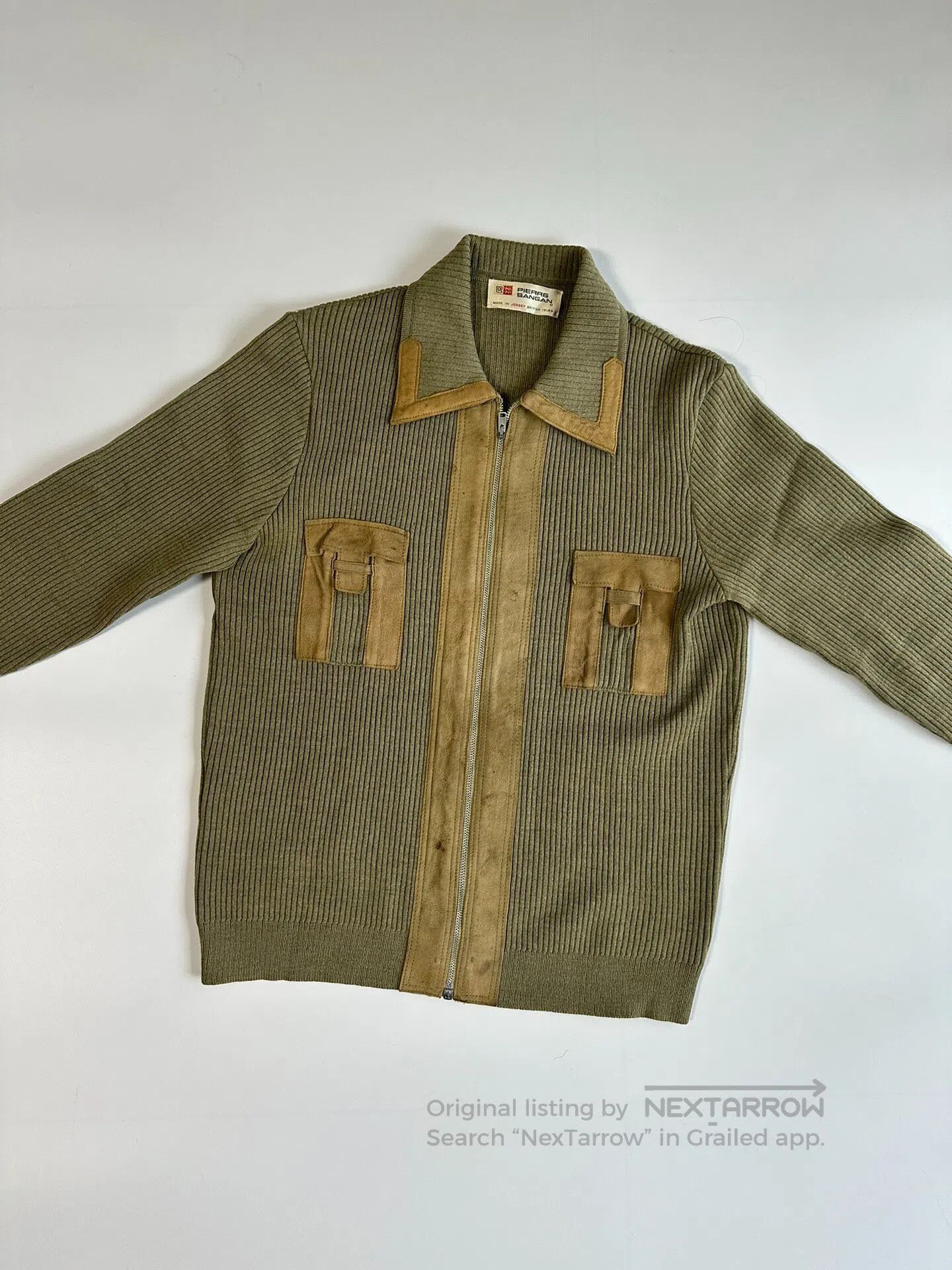 Vintage vintage Leather-suede patterned sweater| Size US S / EU 44-46 / 1 - 1 Thumbnail