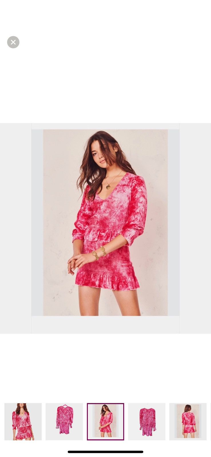 LoveShackFancy LoveShackFancy Pink Smocked Tie-Dye Dress Size M Size M / US 6-8 / IT 42-44 - 6 Thumbnail