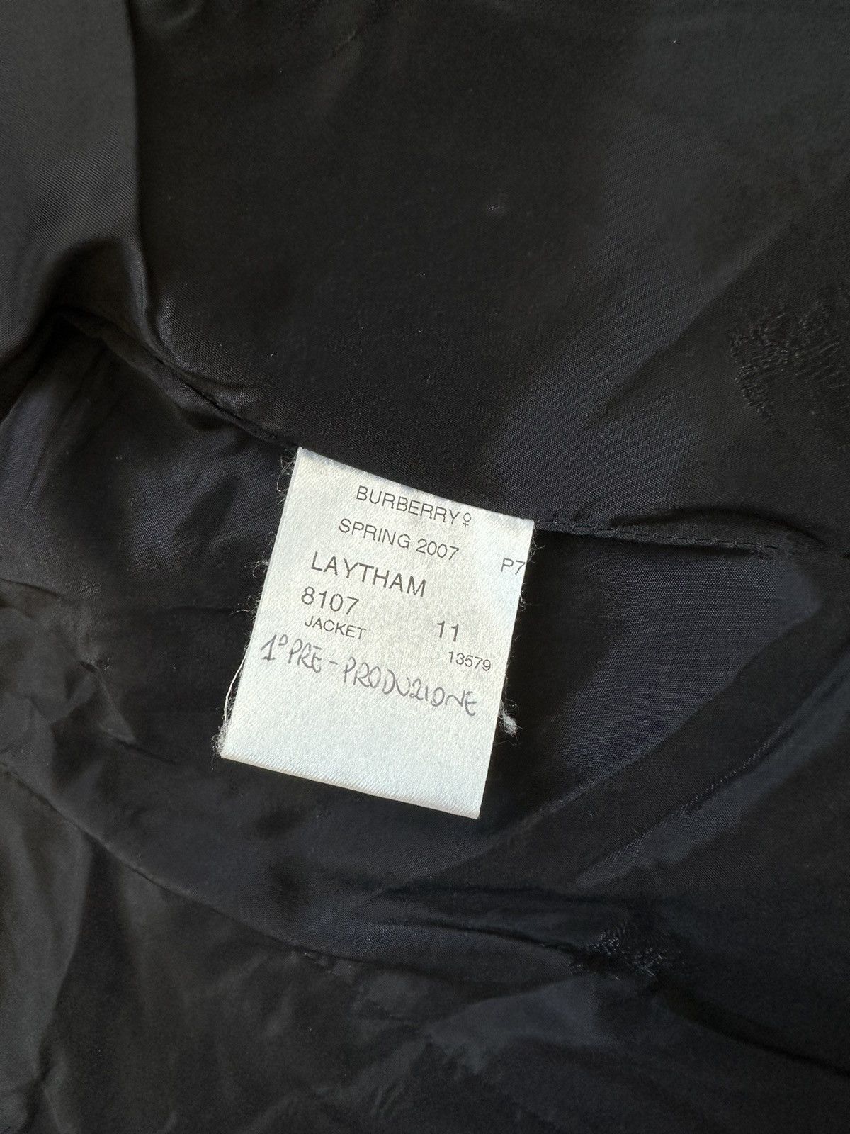 Burberry-Vintage Navy Gray Blazer Jacket-Shiny Silver