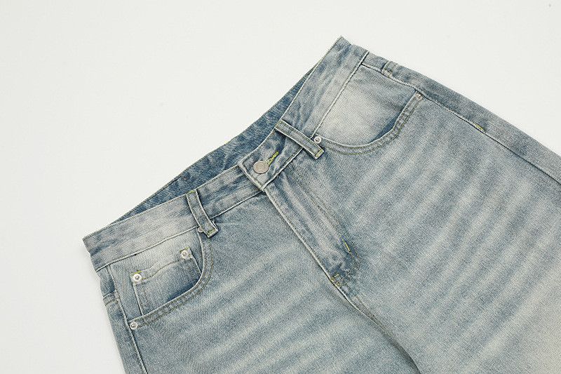 Jean Men's American Retro Washed Wide-Leg Jeans Size US 32 / EU 48 - 3 Thumbnail